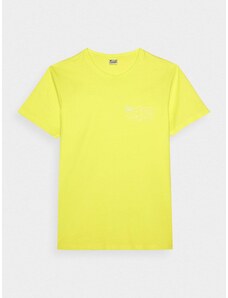 4F Men's regular T-shirt with print - green