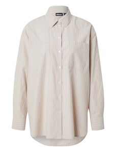 PIECES Pluus 'PCMelia' beež / valge