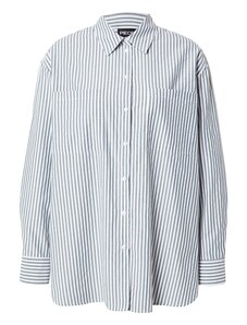 PIECES Pluus 'PCMELIA' safiir / valge