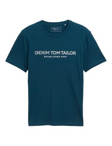 TOM TAILOR DENIM Särk petrooleum / valge