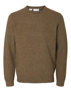 SELECTED Kampsun 'SLHROSS' tumepruun