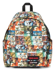 EASTPAK Seljakott rohekassinine / baklažaan / tumeoranž / must / valge