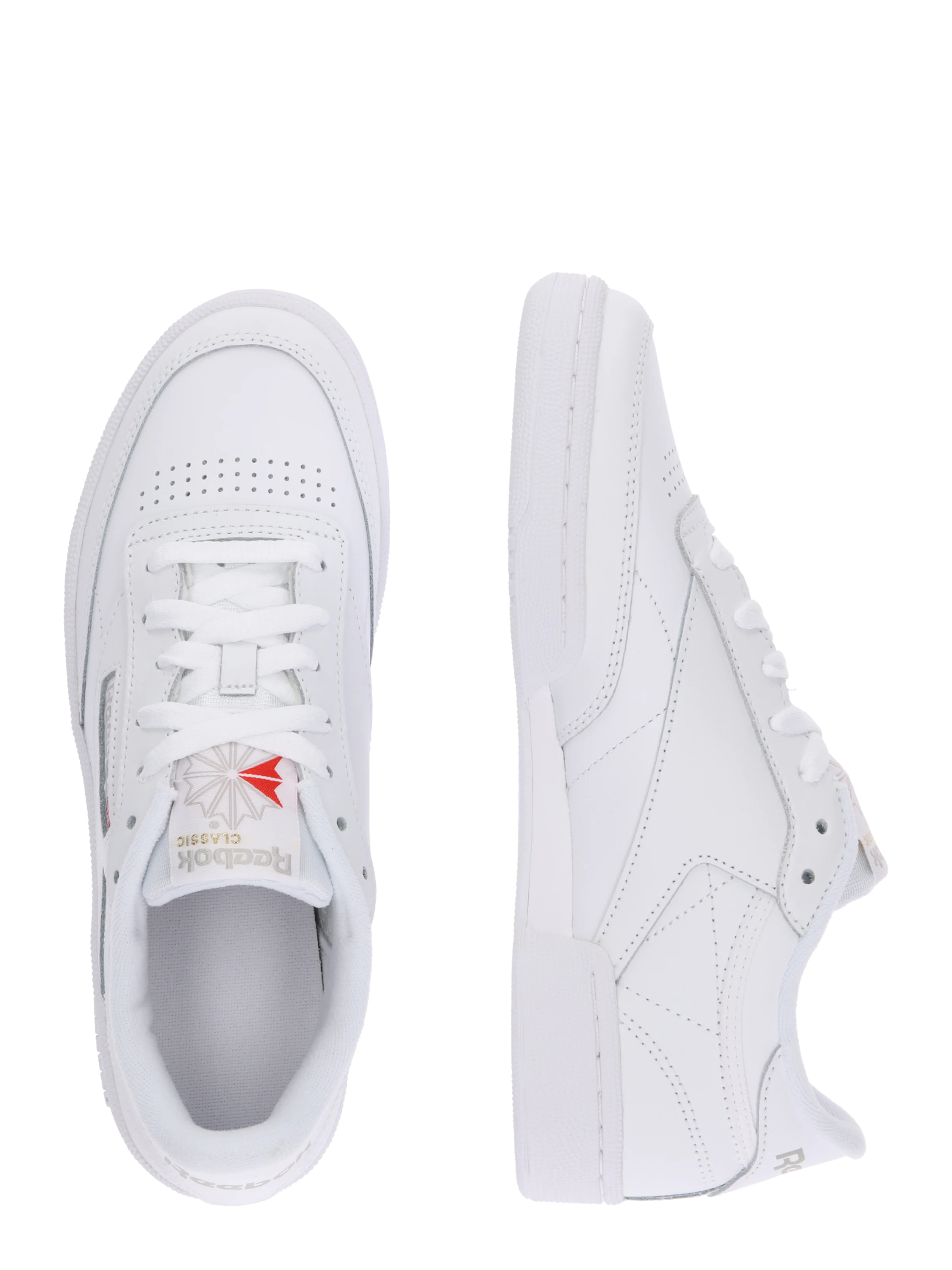 Reebok Madalad ketsid 'Club C 85' hall / punane / valge