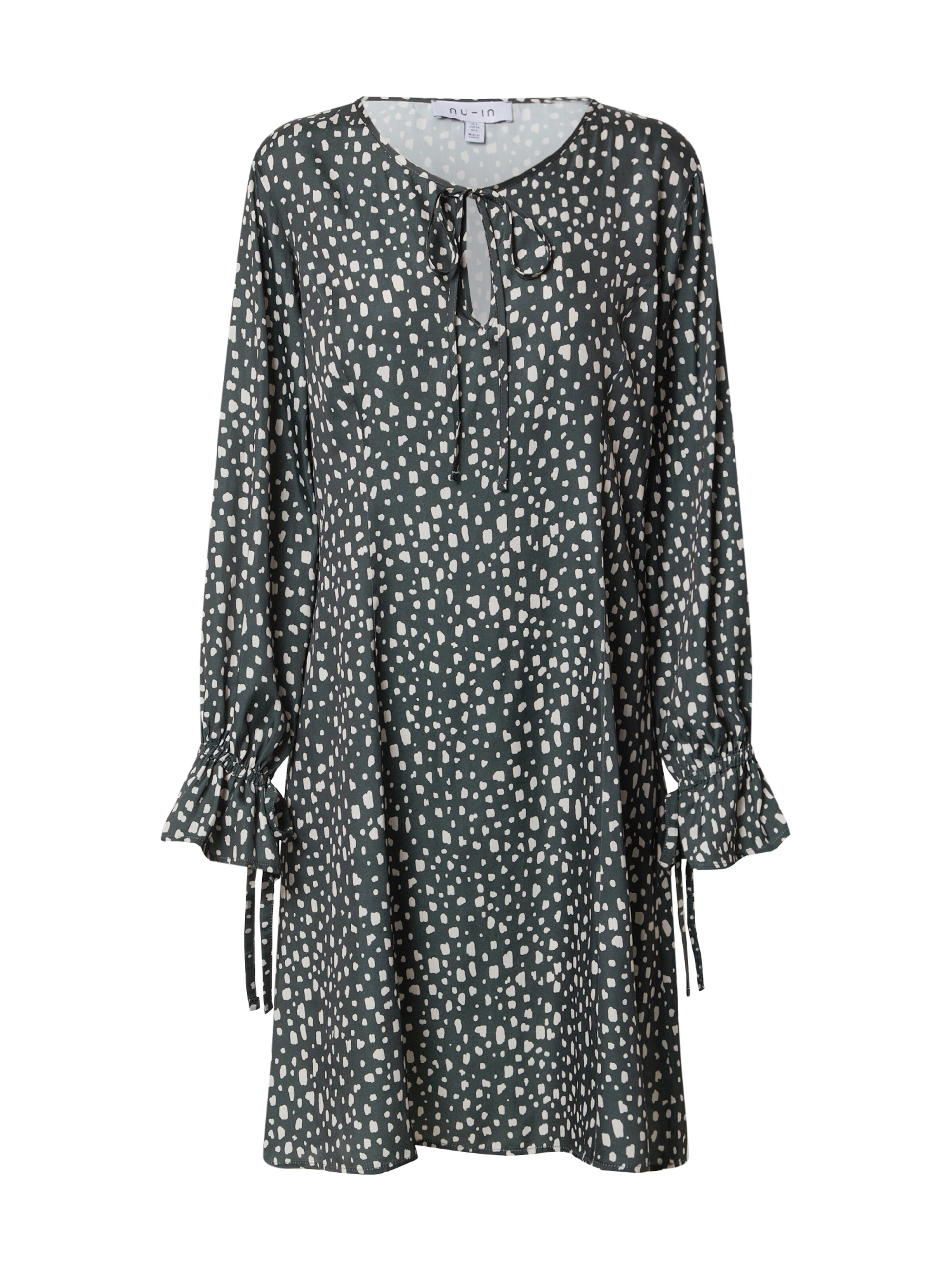 NU-IN Kleit tumehall / valge