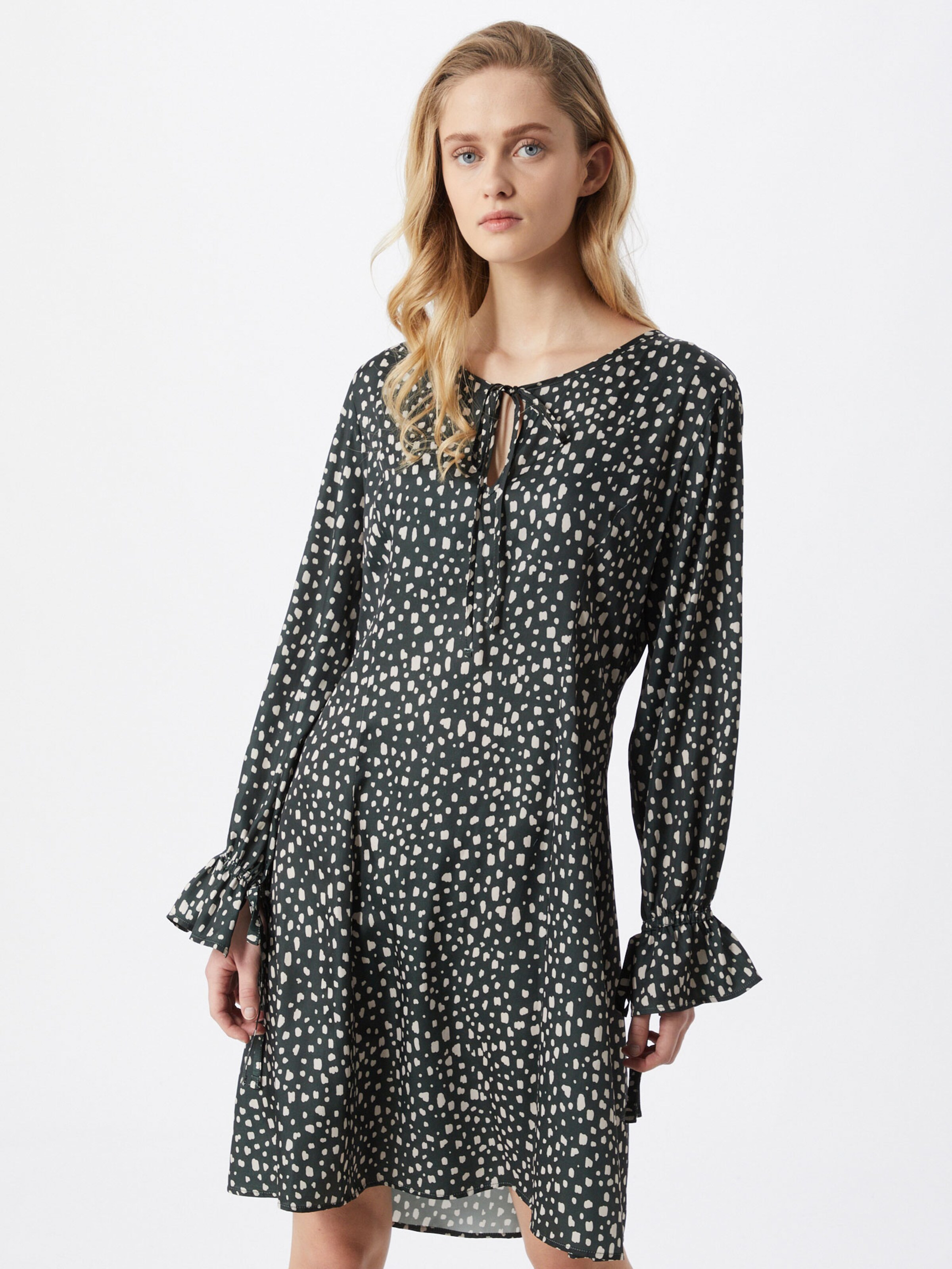 NU-IN Kleit tumehall / valge