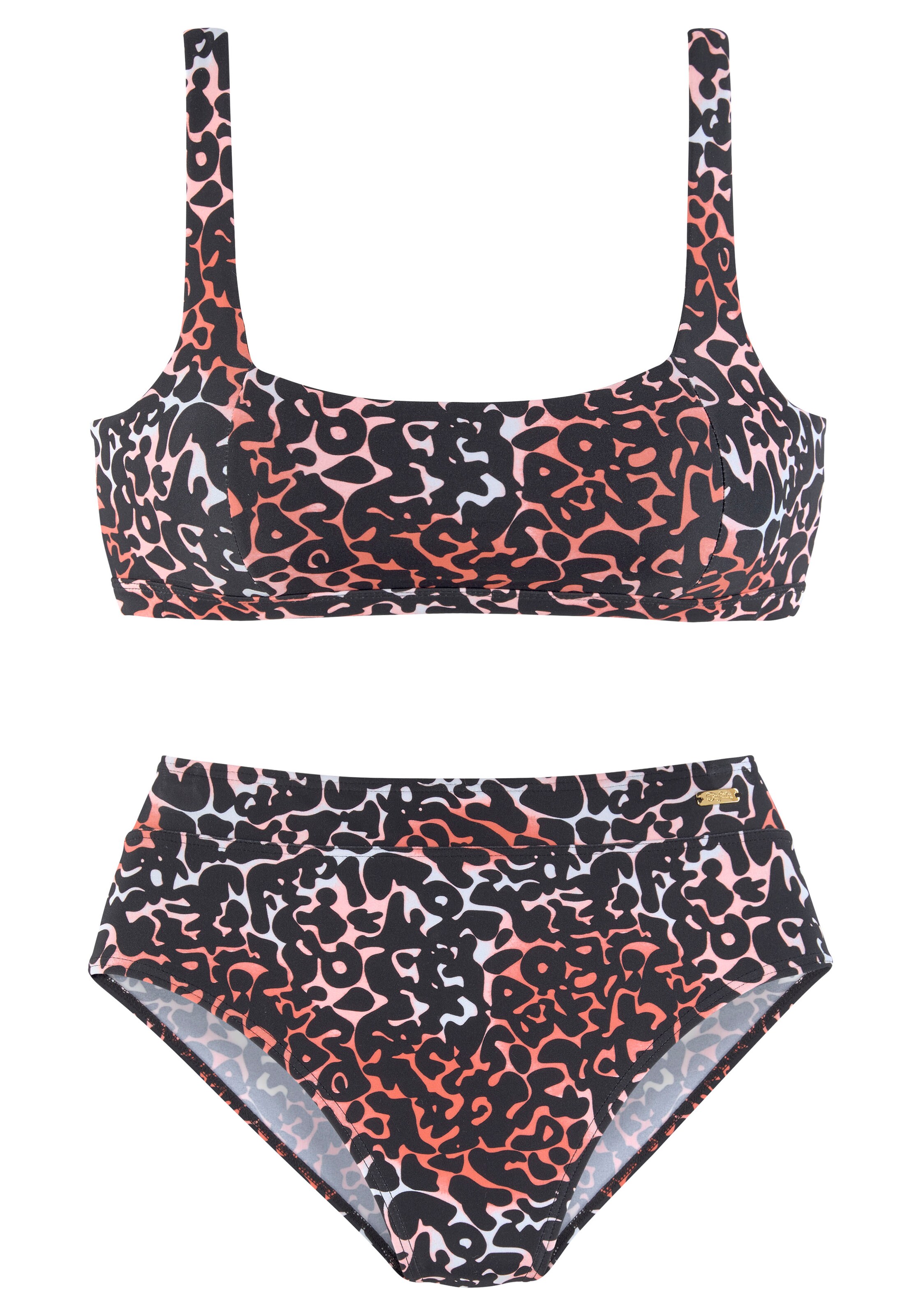 BUFFALO Bikiinid mündiroheline / virsik / lõhe / must