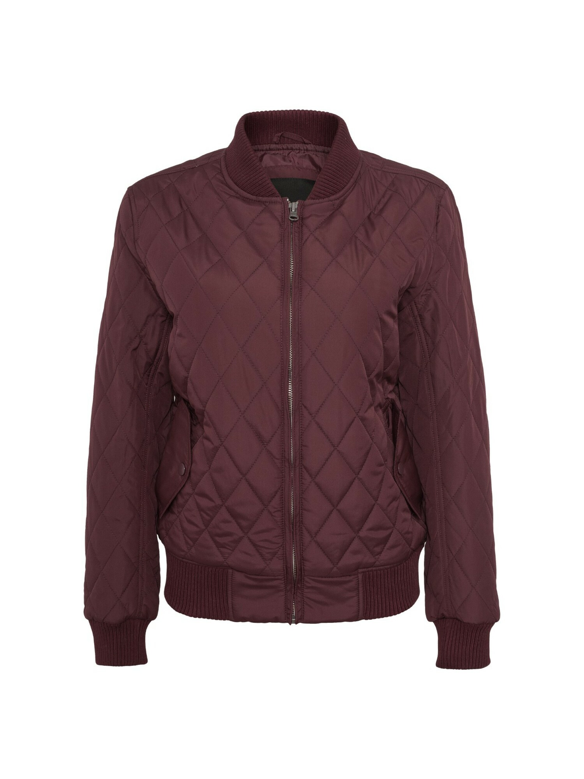 Urban Classics Kevad-sügisjope 'Diamond Quilt' tumepunane