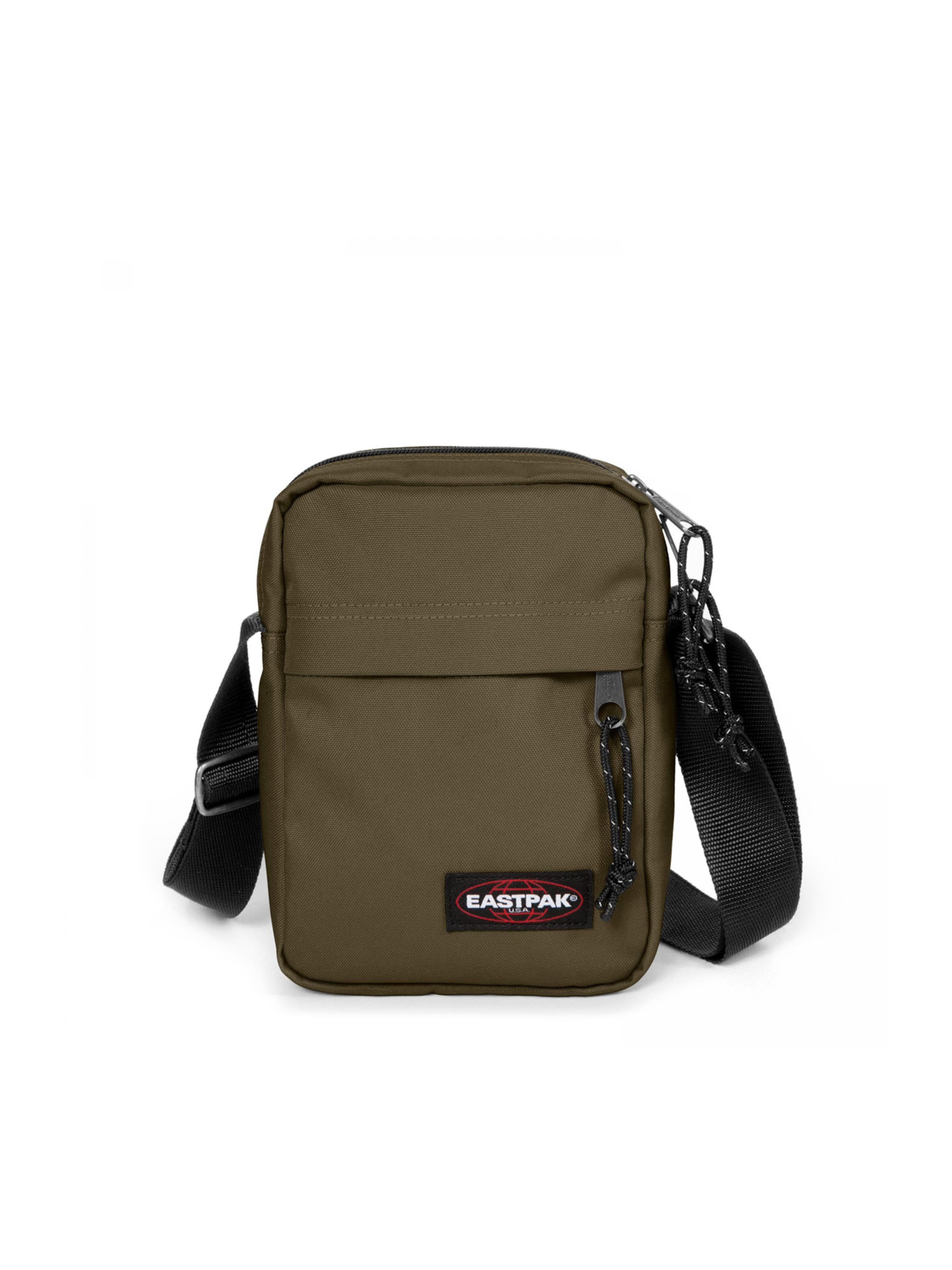 EASTPAK Õlakott 'The One' oliiv / punane / must / valge