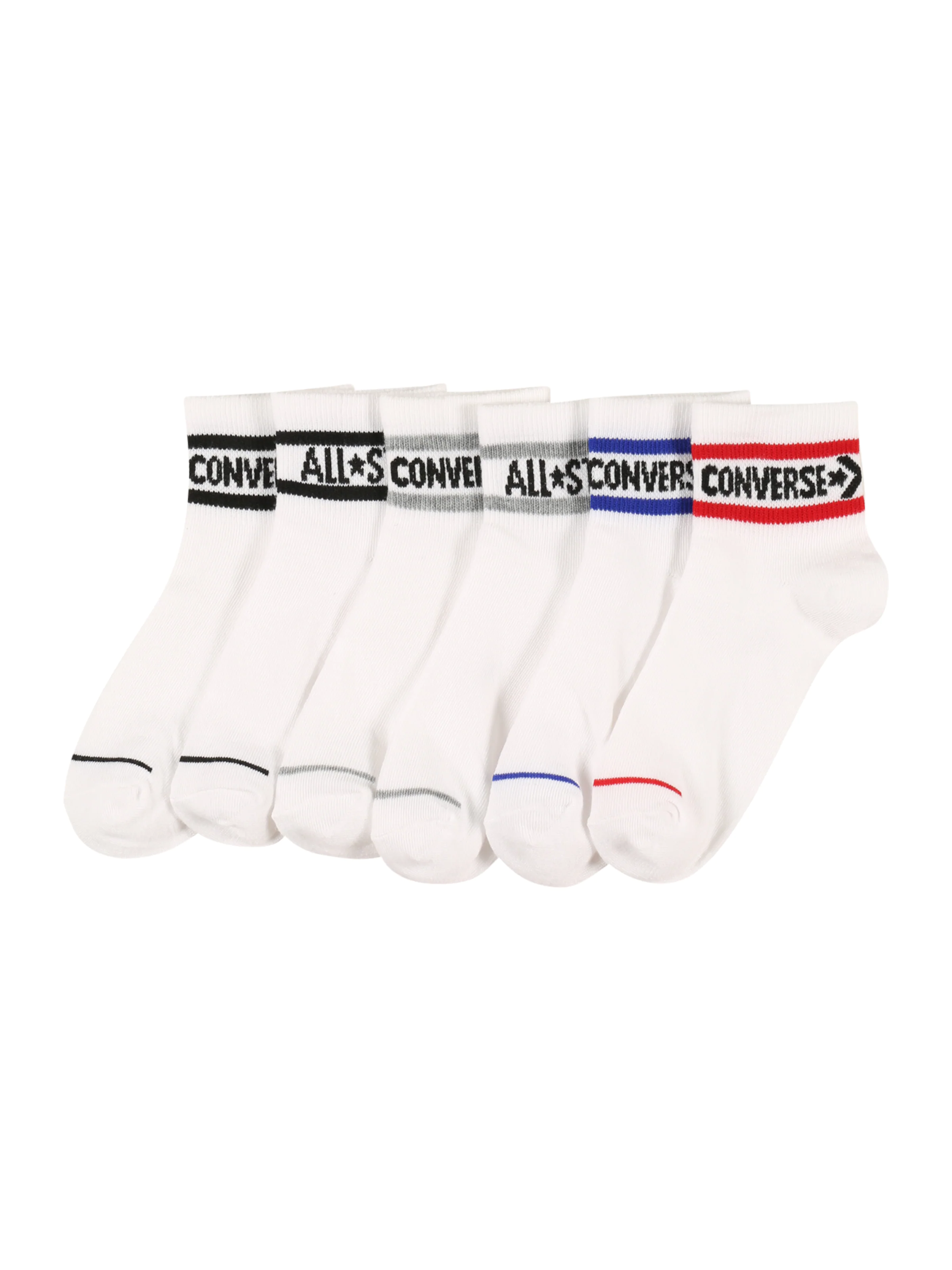 CONVERSE Sokid sinine / hall / must / valge