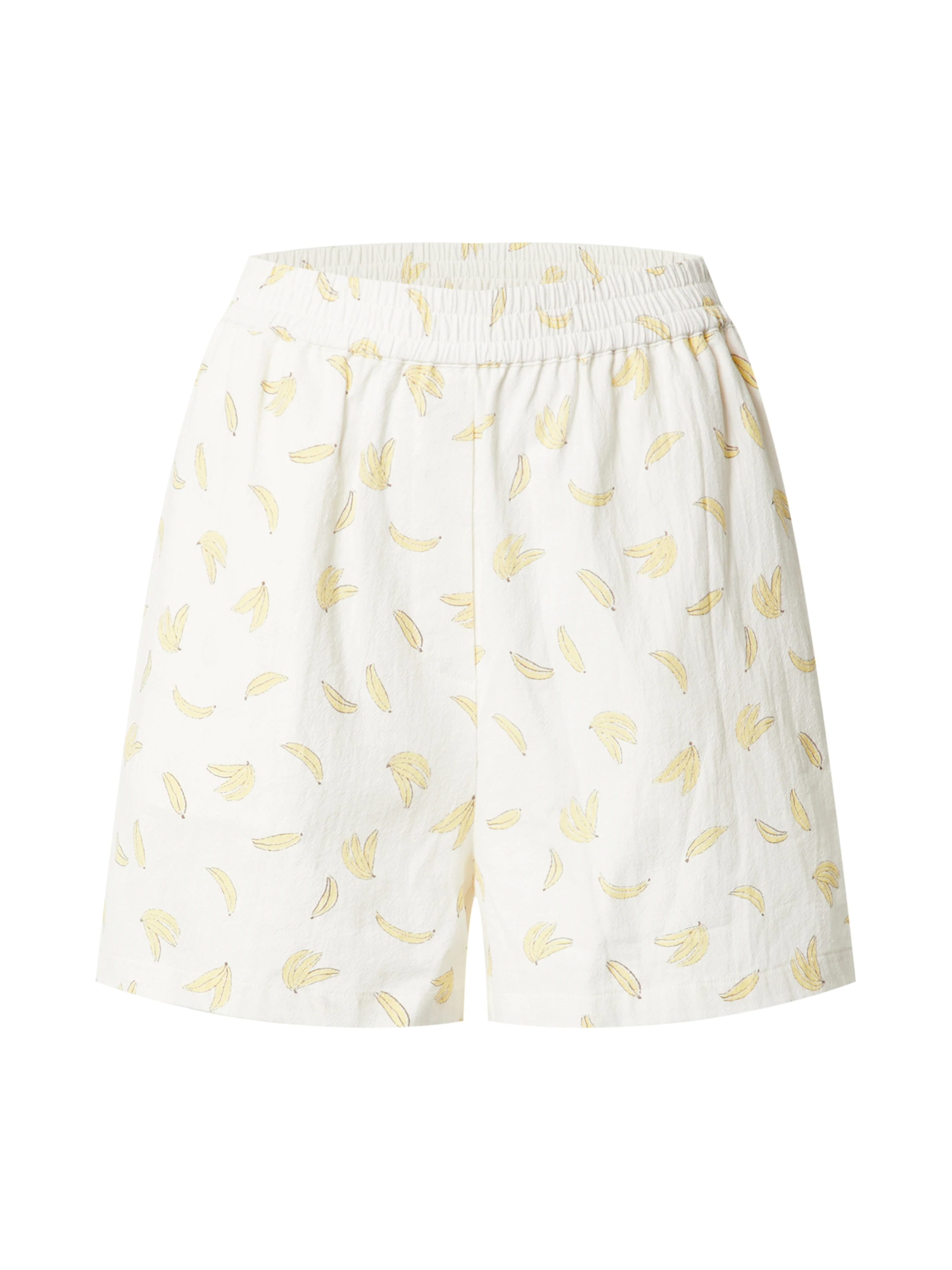 EDITED Püksid 'TARA' pastellkollane / täisvalge