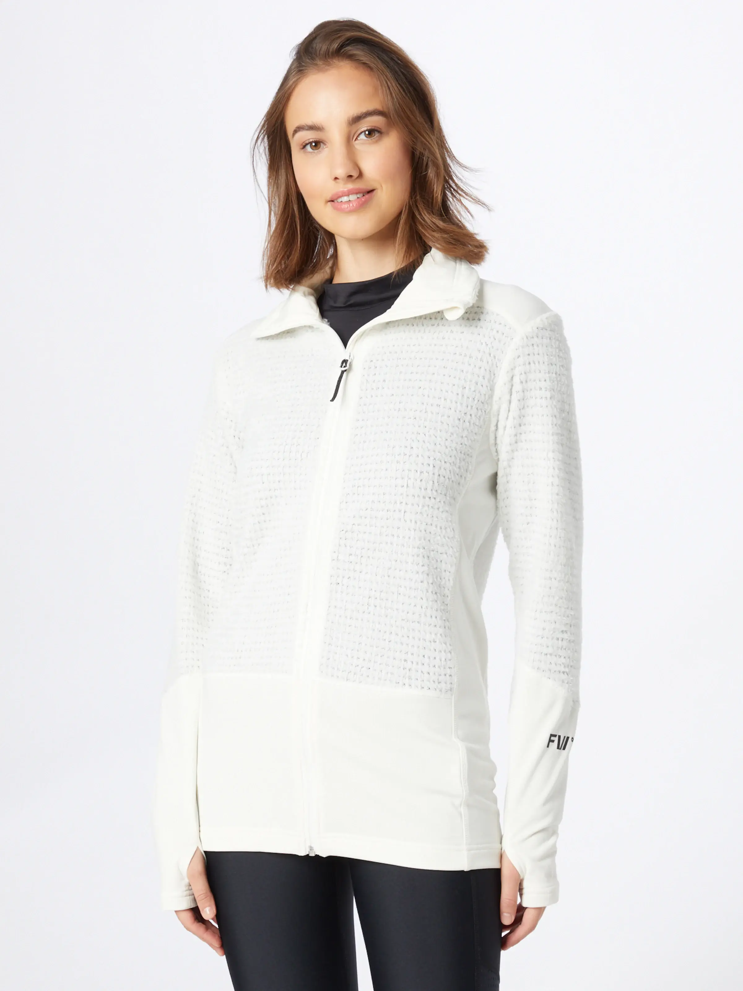 FW Fliisjakk 'MANIFEST ALPHA' must / valge