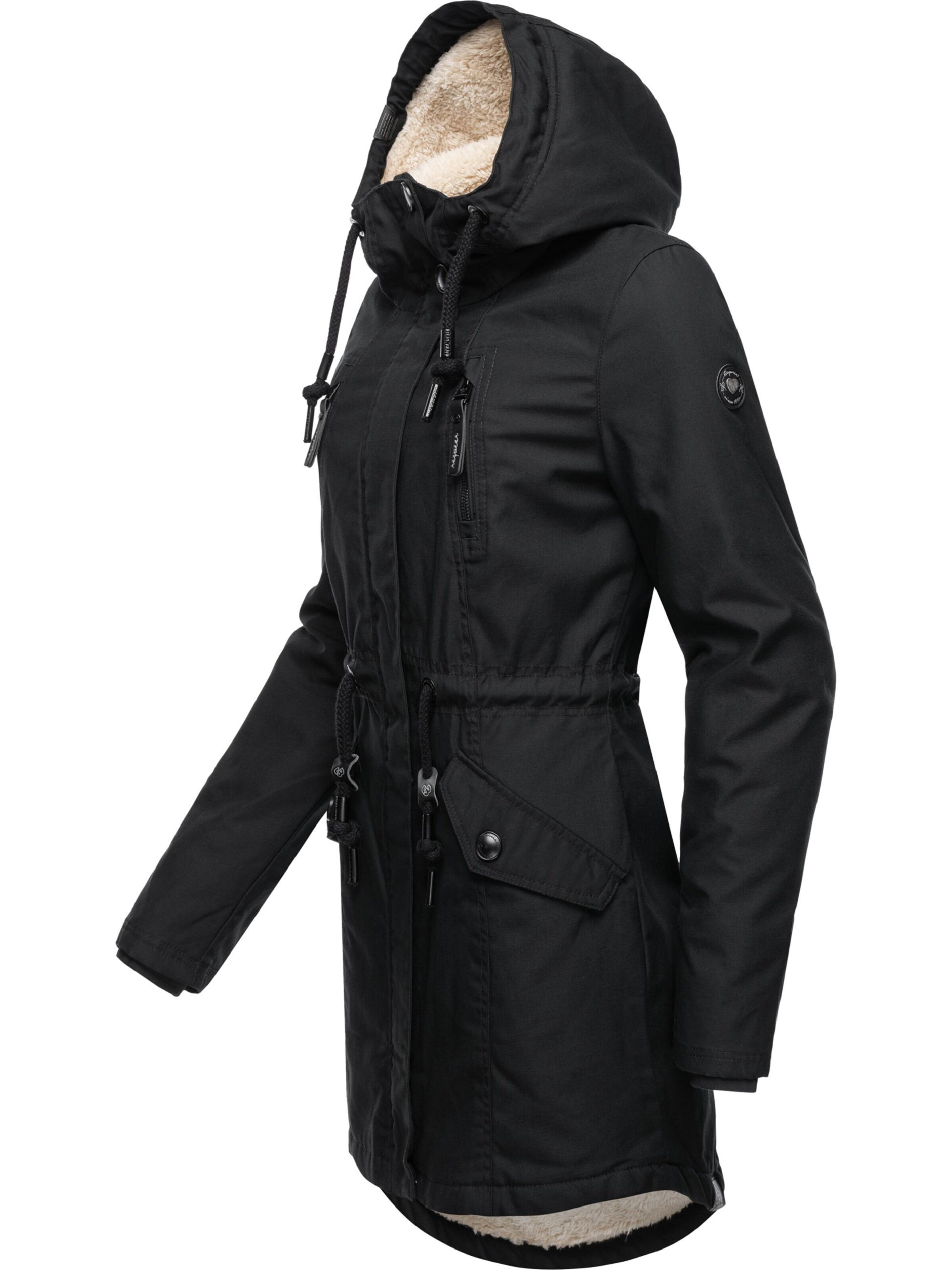 Ragwear Talveparka 'Elsie' must / valge