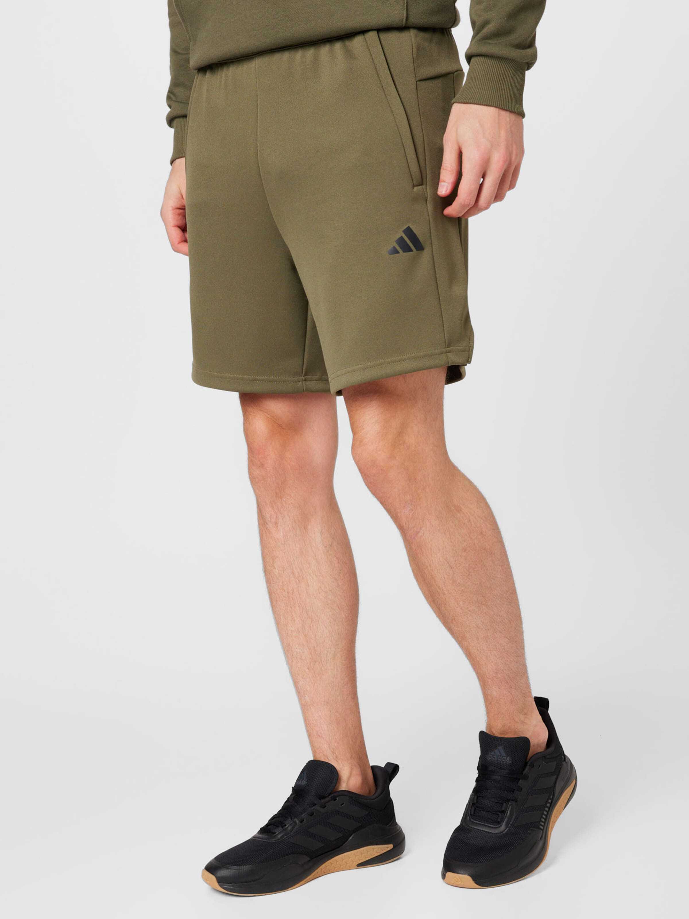 ADIDAS PERFORMANCE Spordipüksid 'Train Essentials All Set' oliiv / must