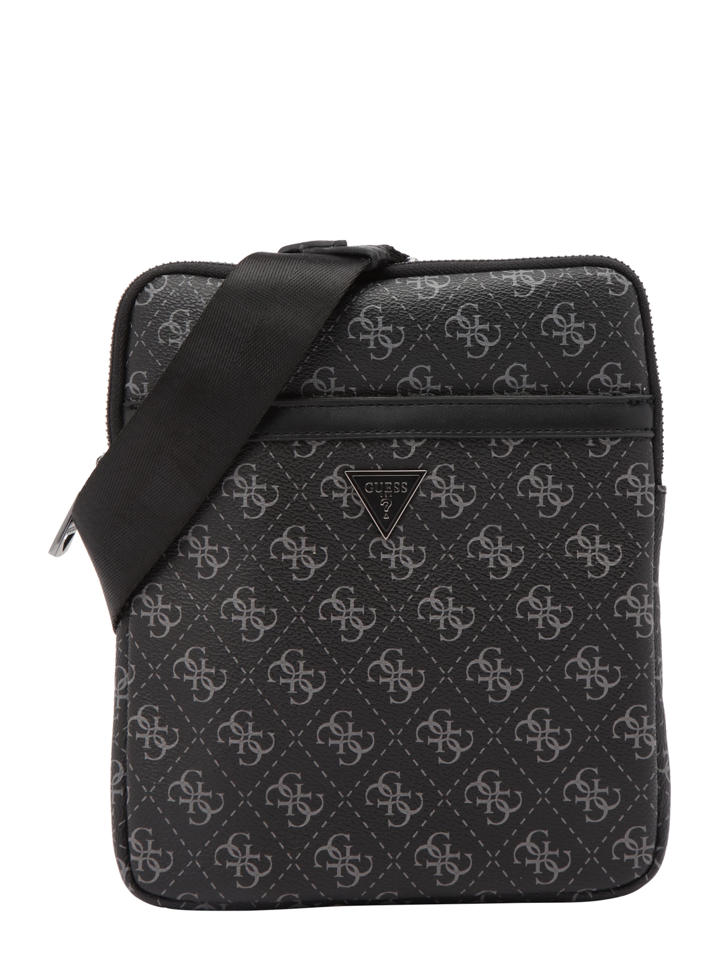 GUESS Õlakott 'MILANO CROSSBODY FLAT' antratsiit / must