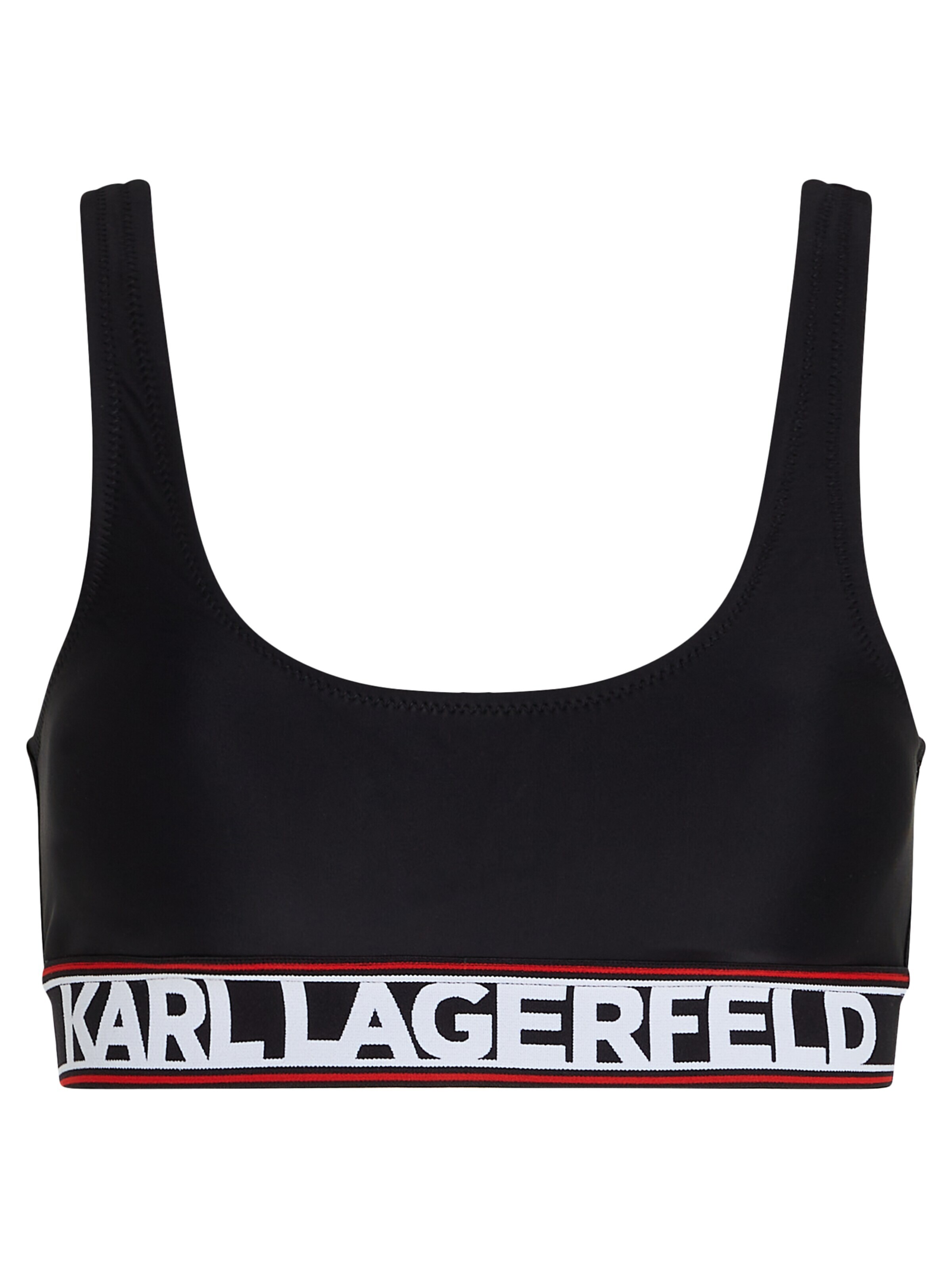 Karl Lagerfeld Bikiinitopp punane / must / valge