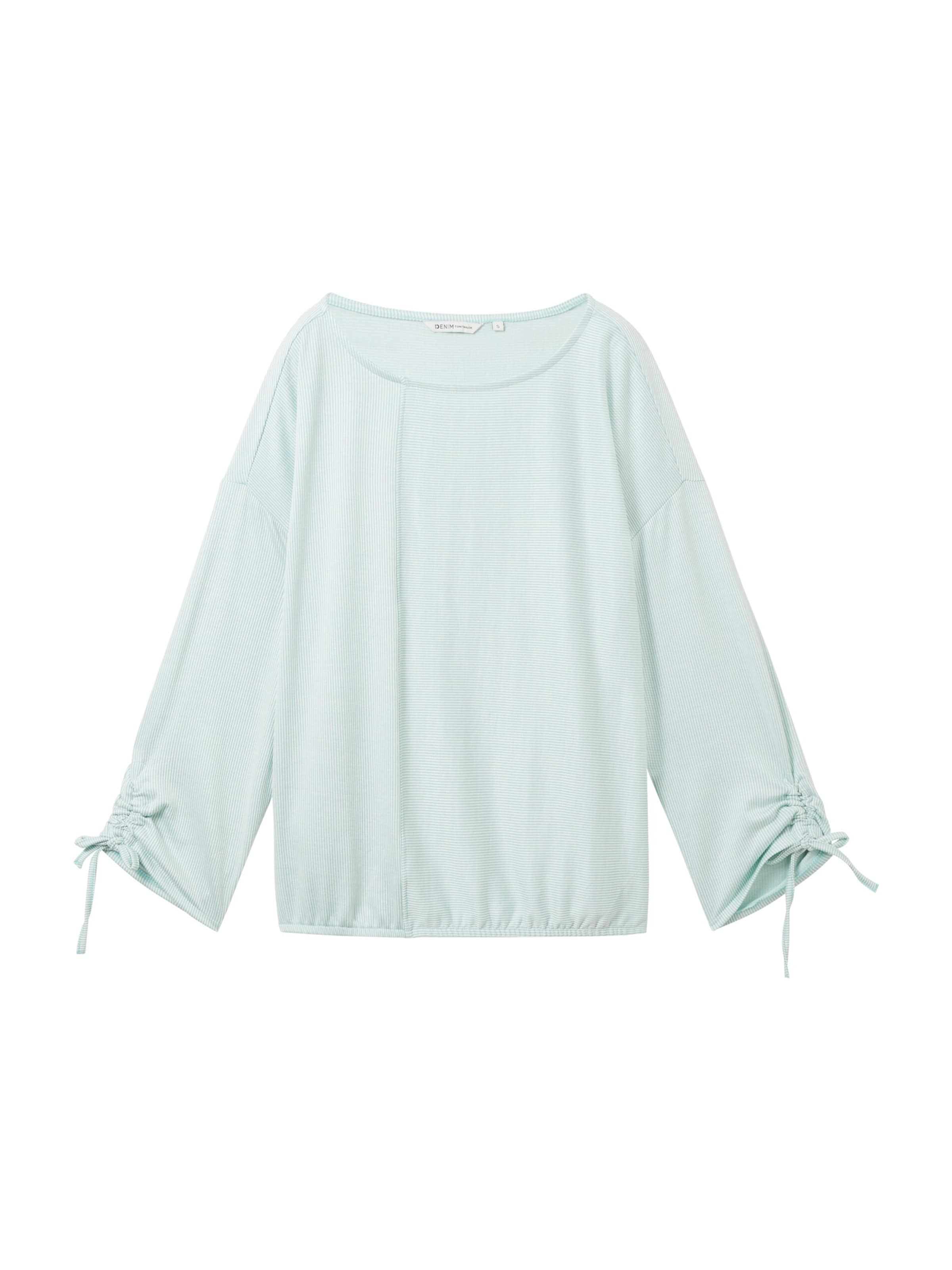 TOM TAILOR DENIM Särk mündiroheline / valge