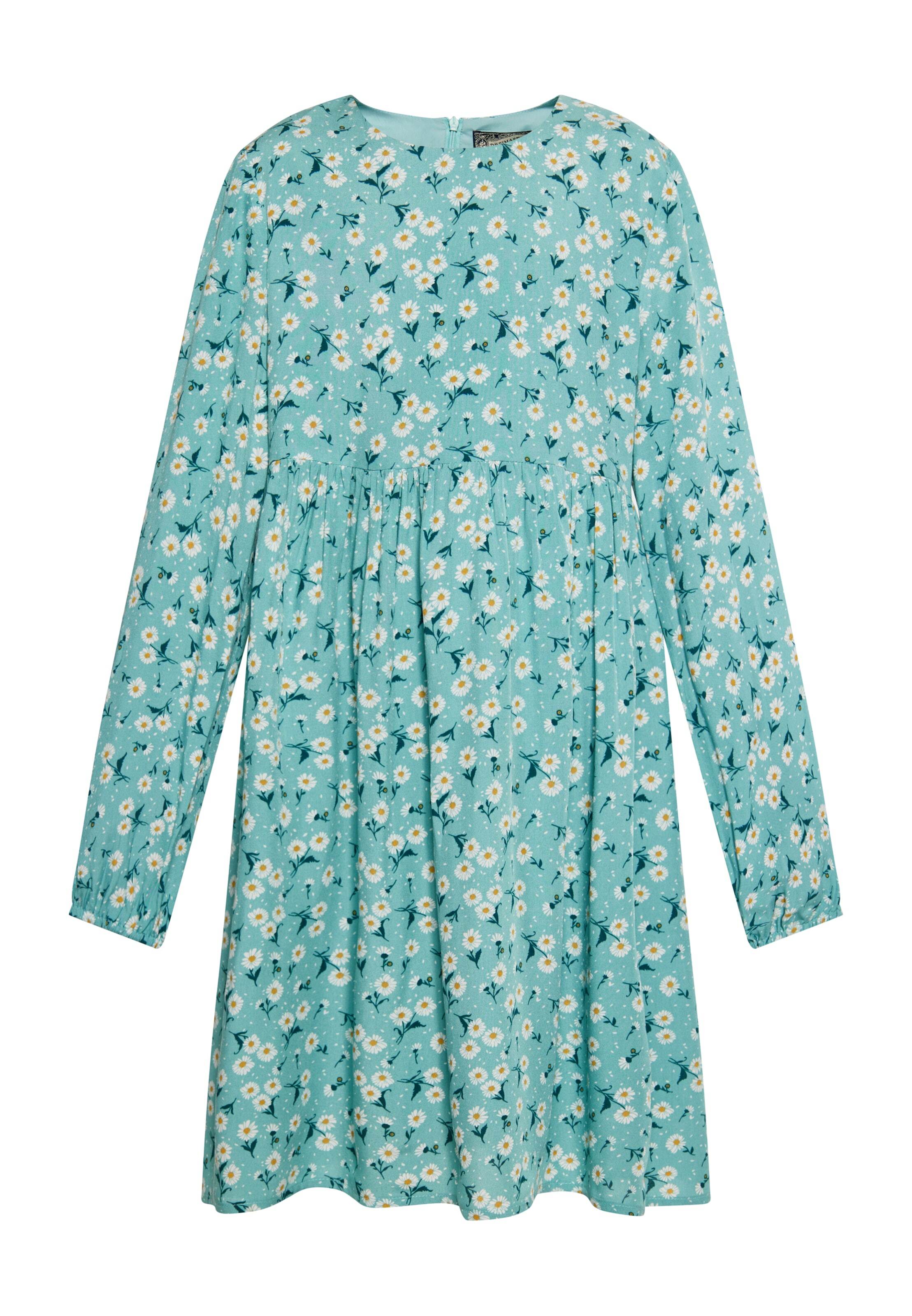 DreiMaster Vintage Kleit türkiis / kollane / tumeroheline / valge