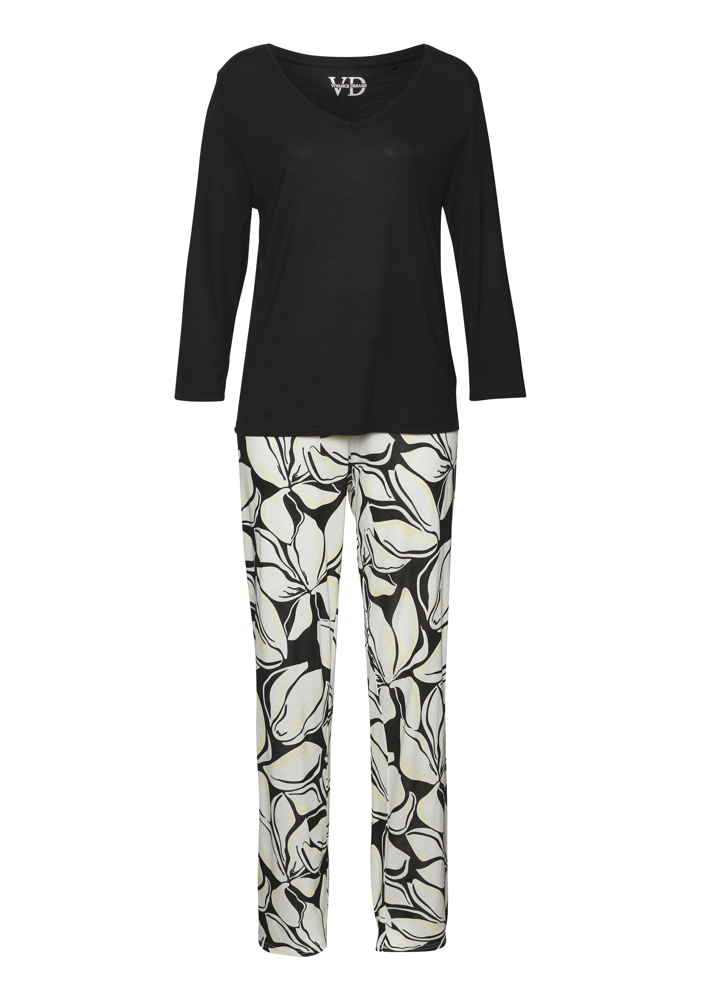 VIVANCE Pidžaama must / valge