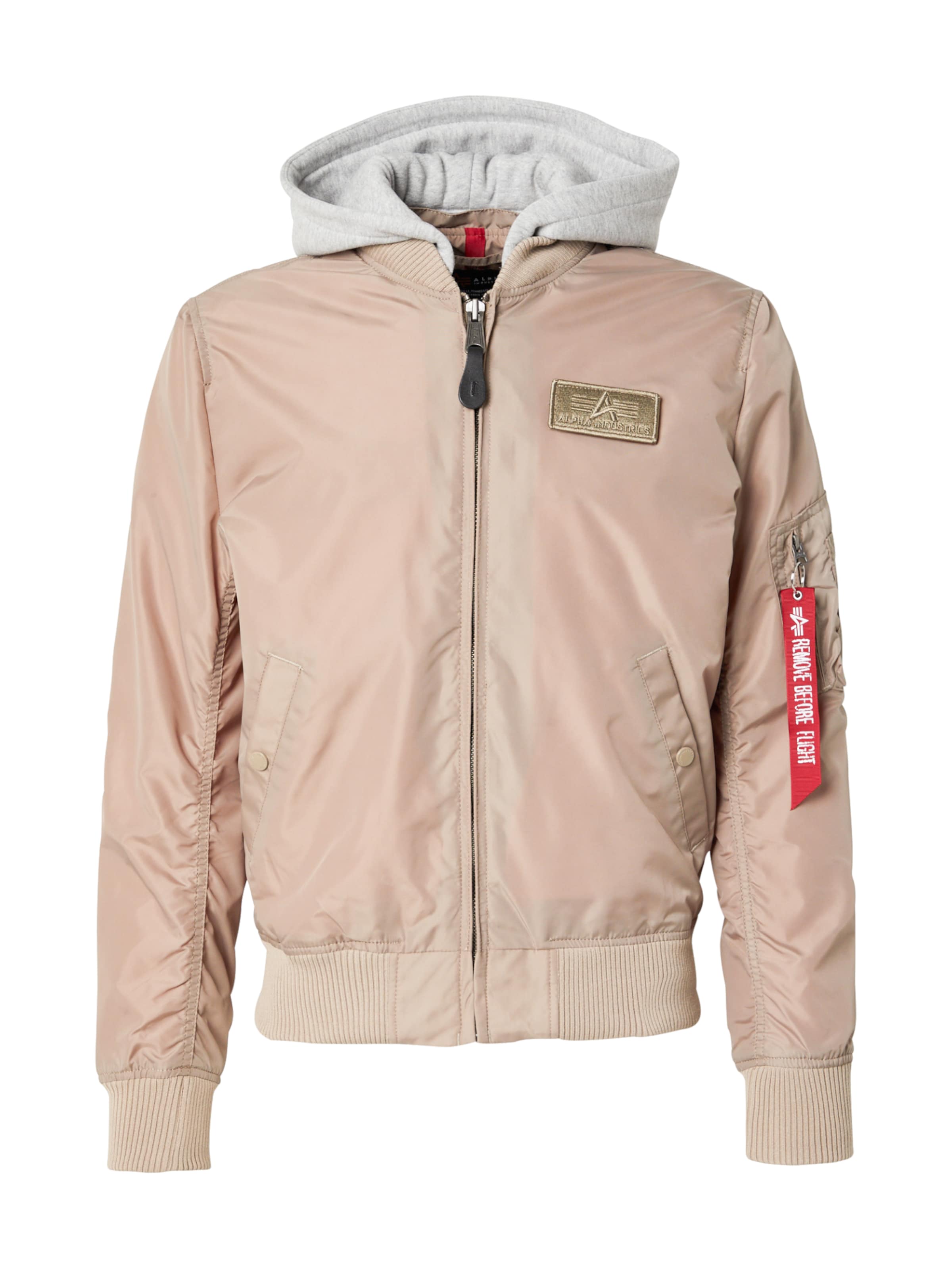 ALPHA INDUSTRIES Kevad-sügisjope 'MA-1' beež / pruunikashall