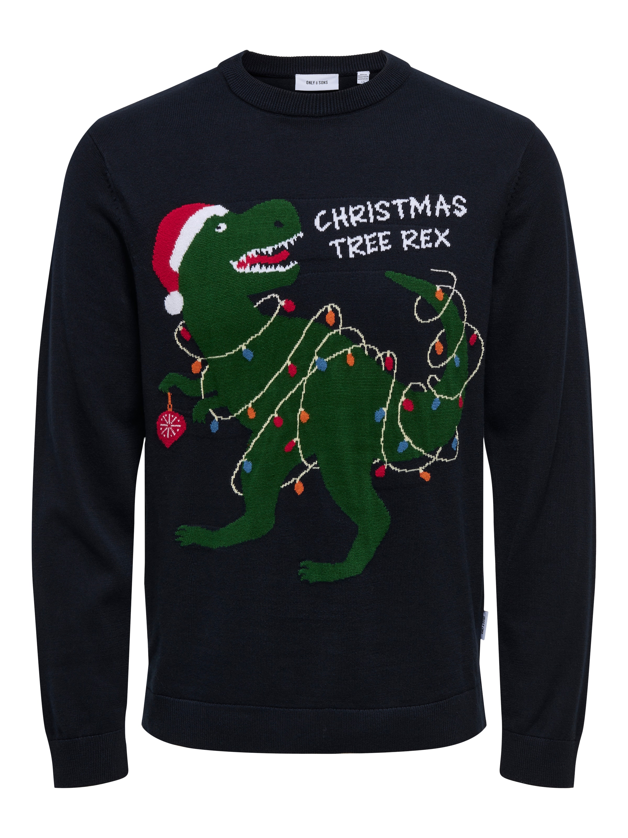 Only & Sons Kampsun 'ONSXmas' öösinine / smaragdroheline / punane / valge