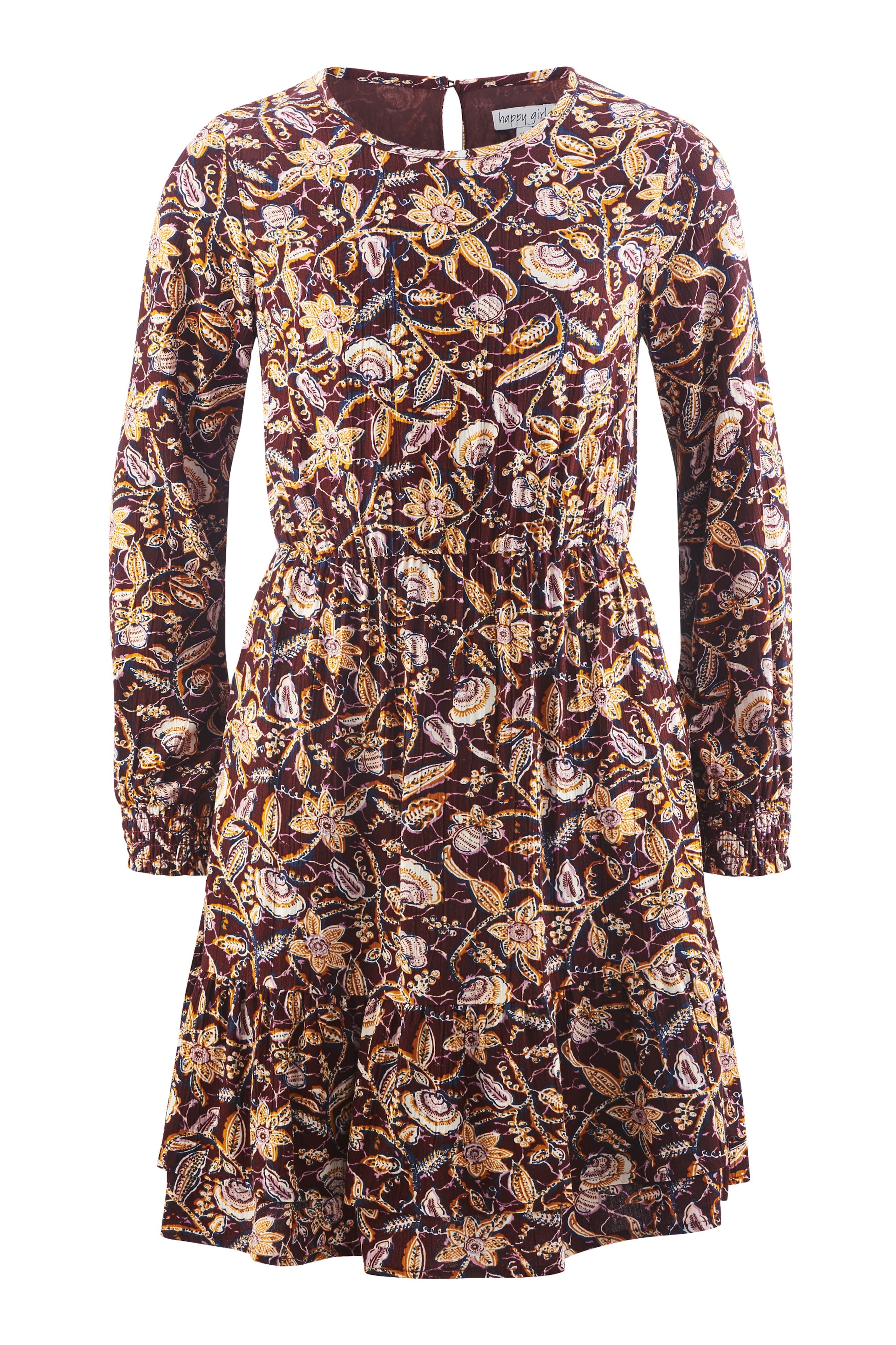 happy girls Kleit tumesinine / kuldkollane / tumepunane / valge