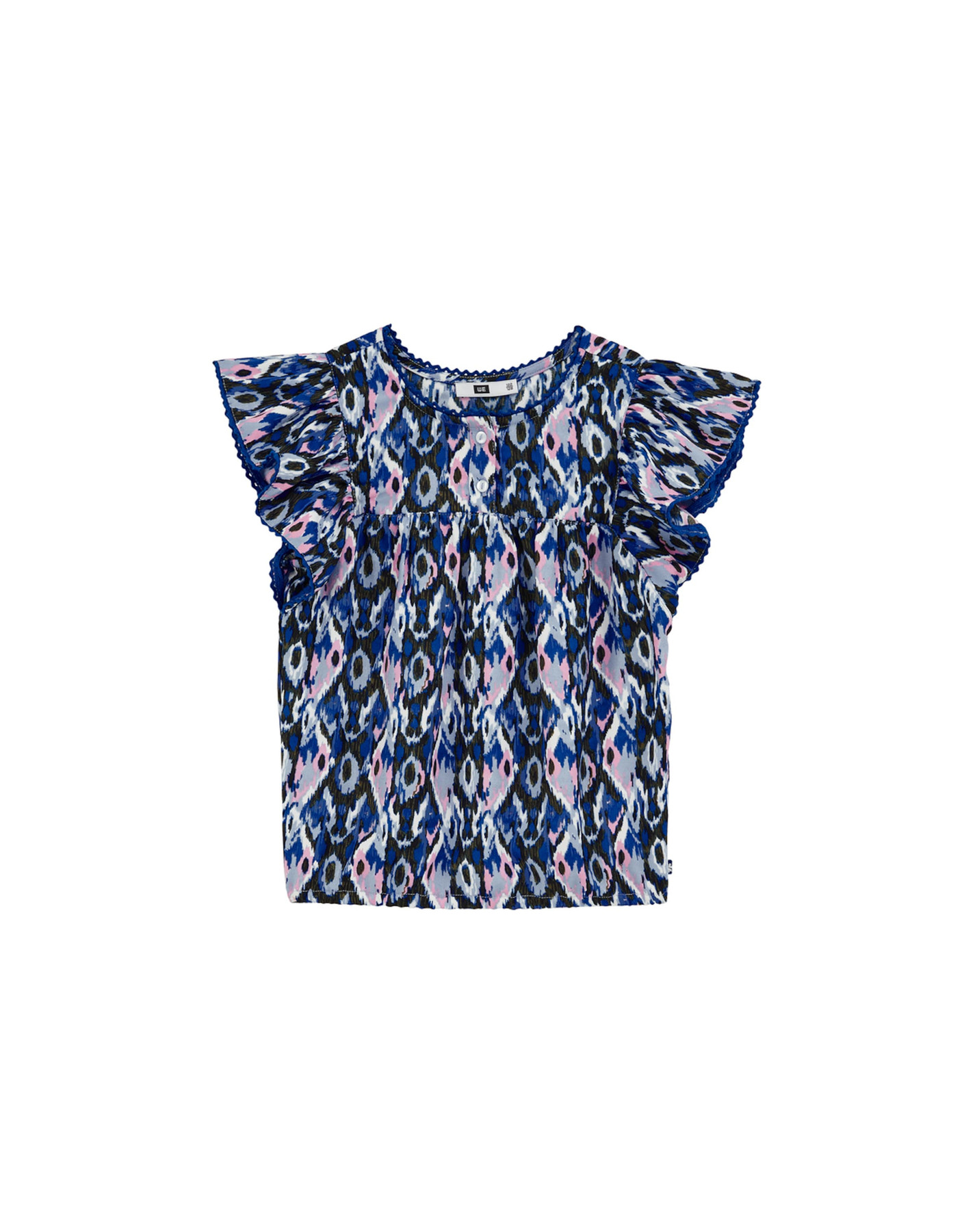 WE Fashion Pluus sinine / roosa / must / valkjas