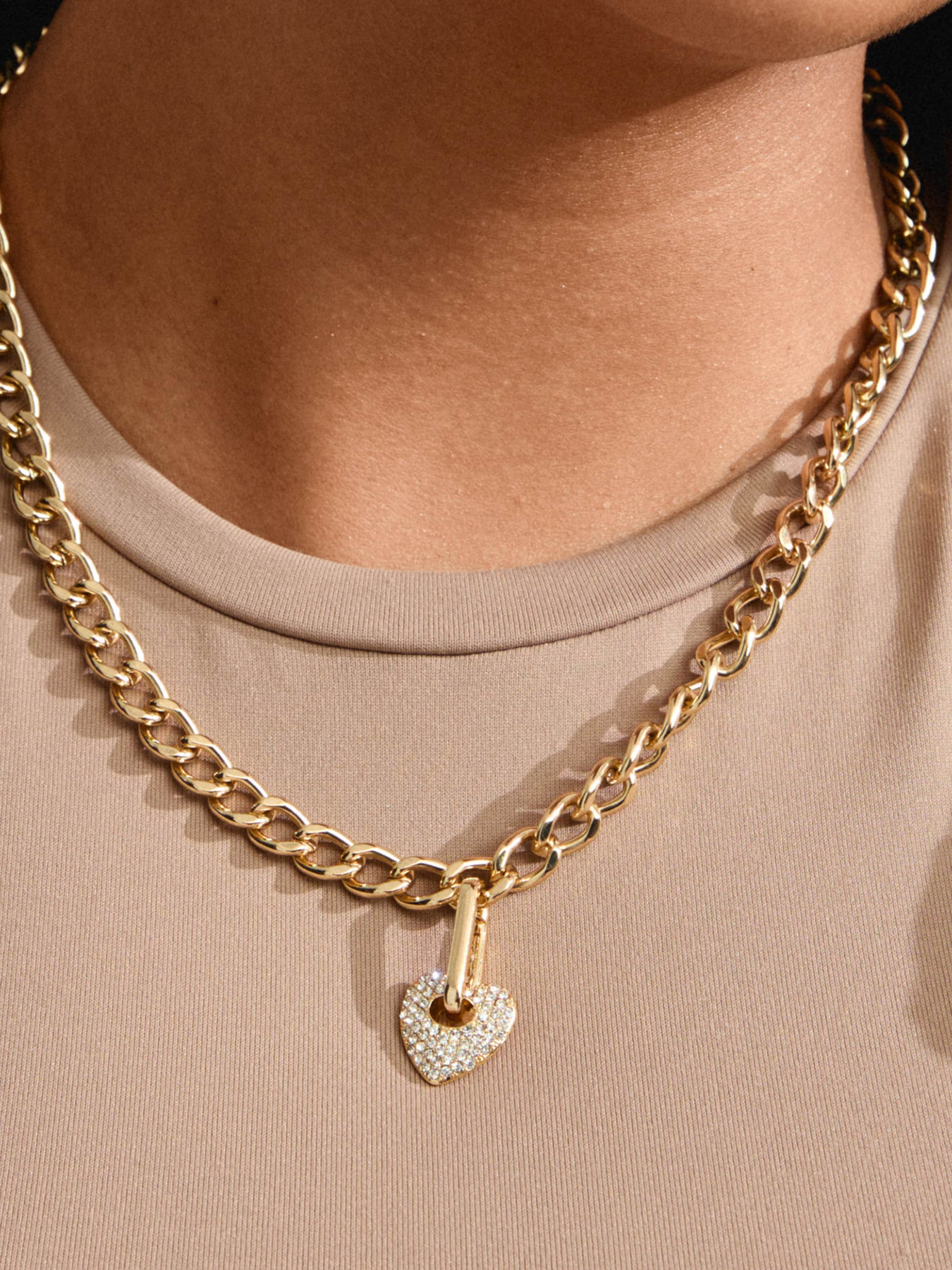 Pilgrim Ripats 'Shiny Heart' kuld / läbipaistev