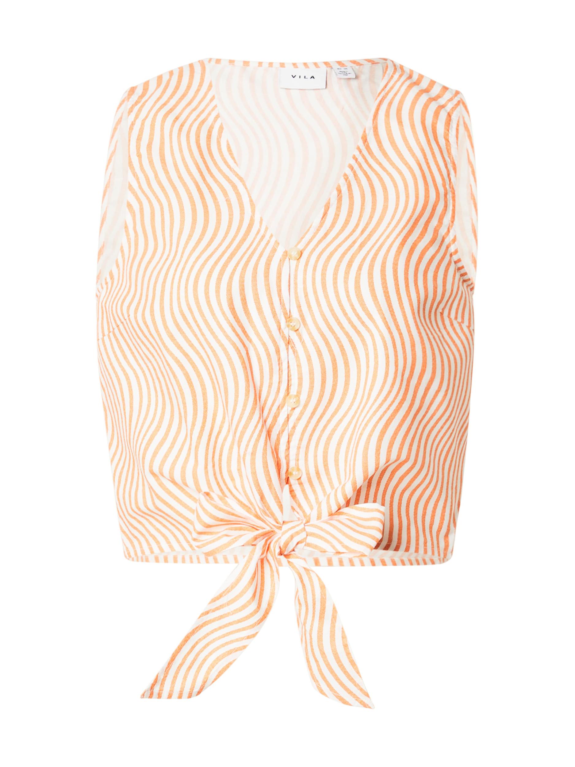 VILA Pluus 'VIDanelli' mandariin / valge