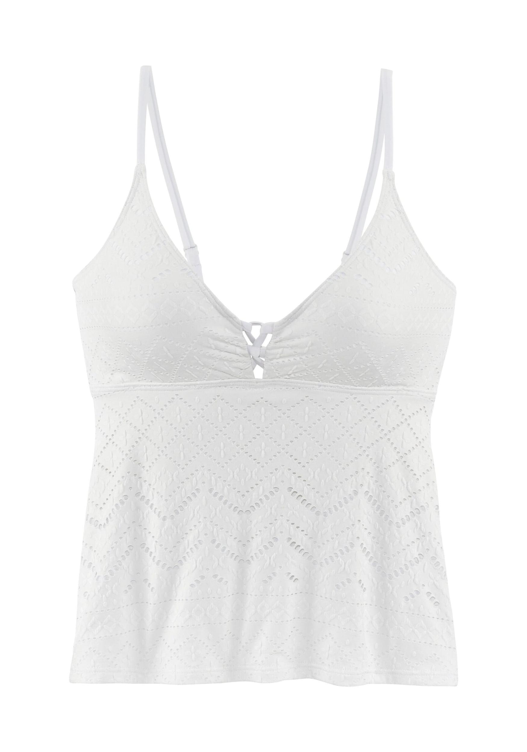 LASCANA Õlapaeltega topp valge