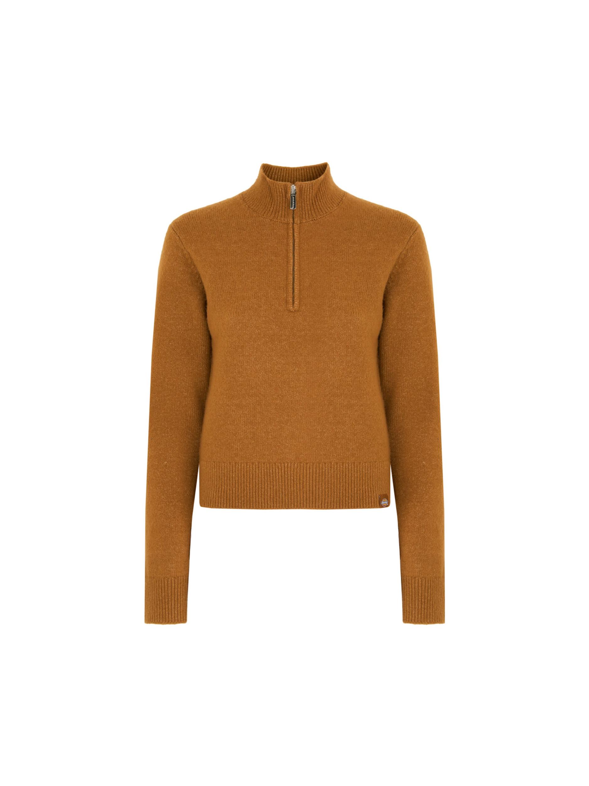 DICKIES Kampsun 'Ruston' konjak / valge