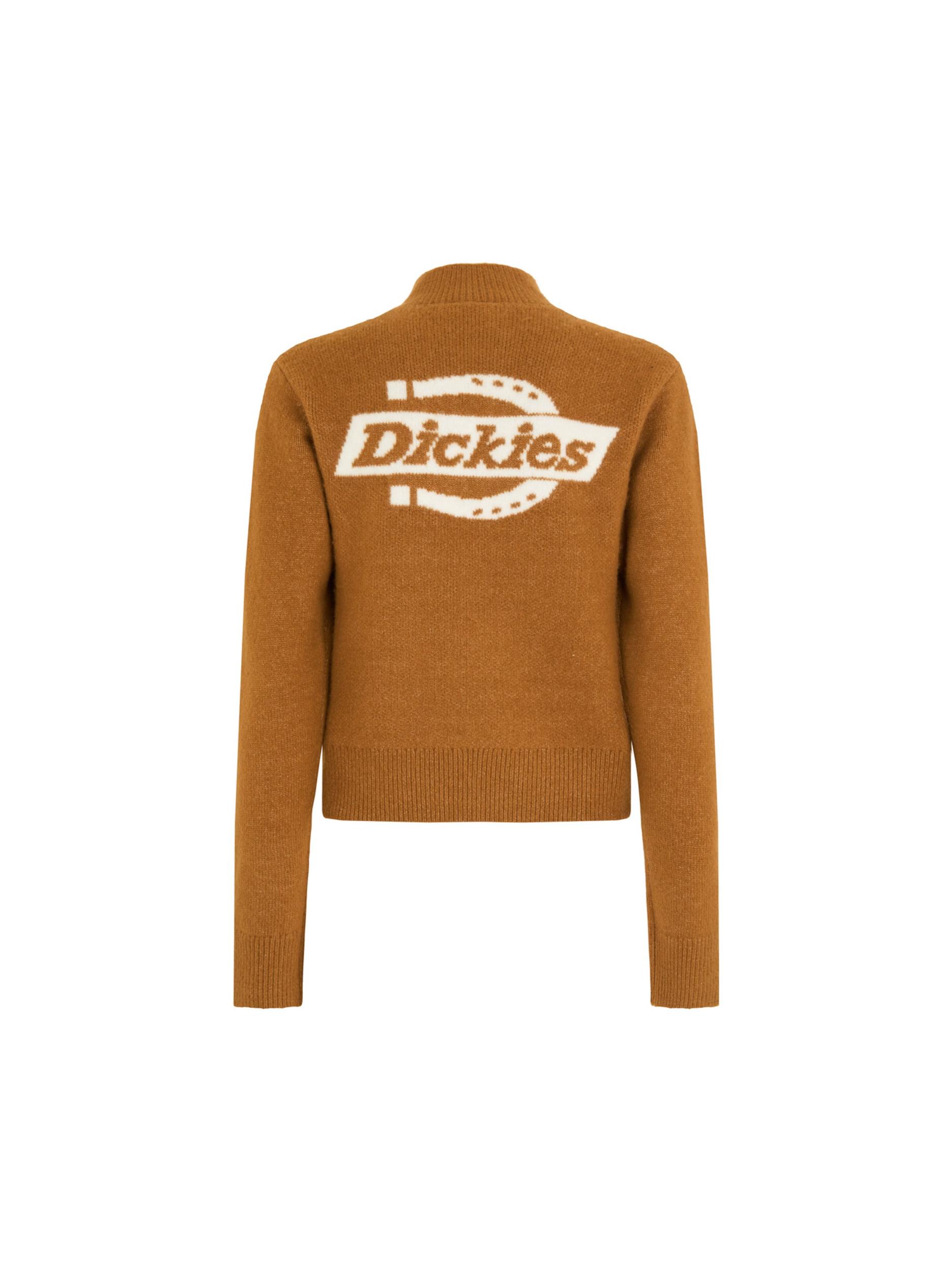 DICKIES Kampsun 'Ruston' konjak / valge