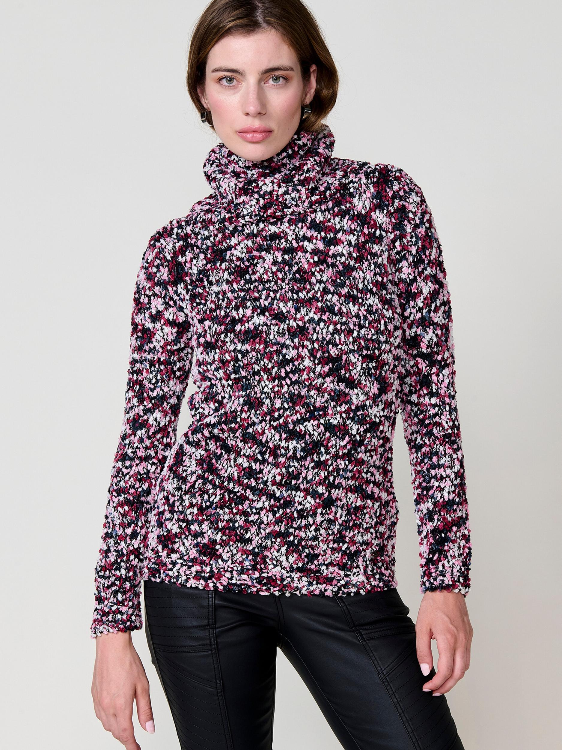 KOROSHI Kampsun petrooleum / vaarikas / heleroosa / valge