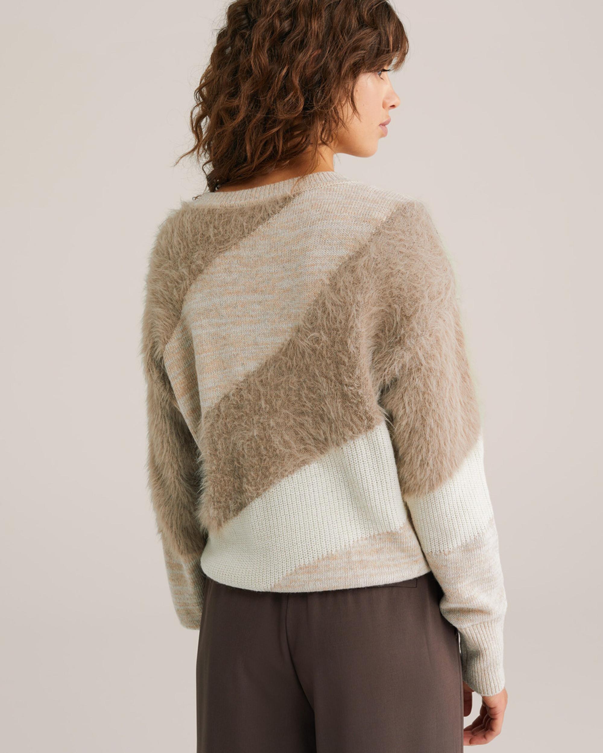 WE Fashion Kampsun kreem / meleeritud beež / viimistlemata