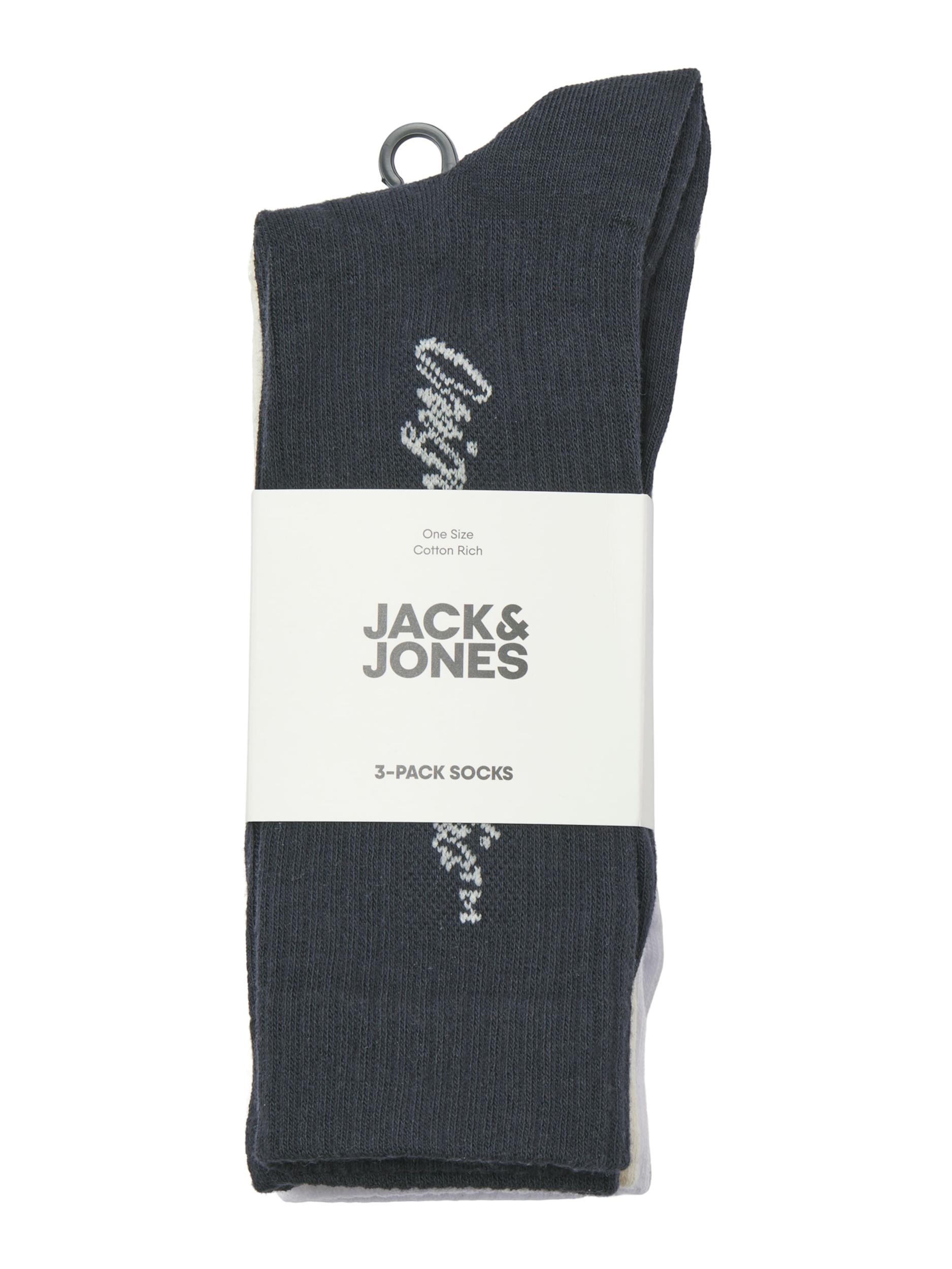 JACK & JONES Sokid 'JACNORREBRO' helehall / kuusk / must / valge