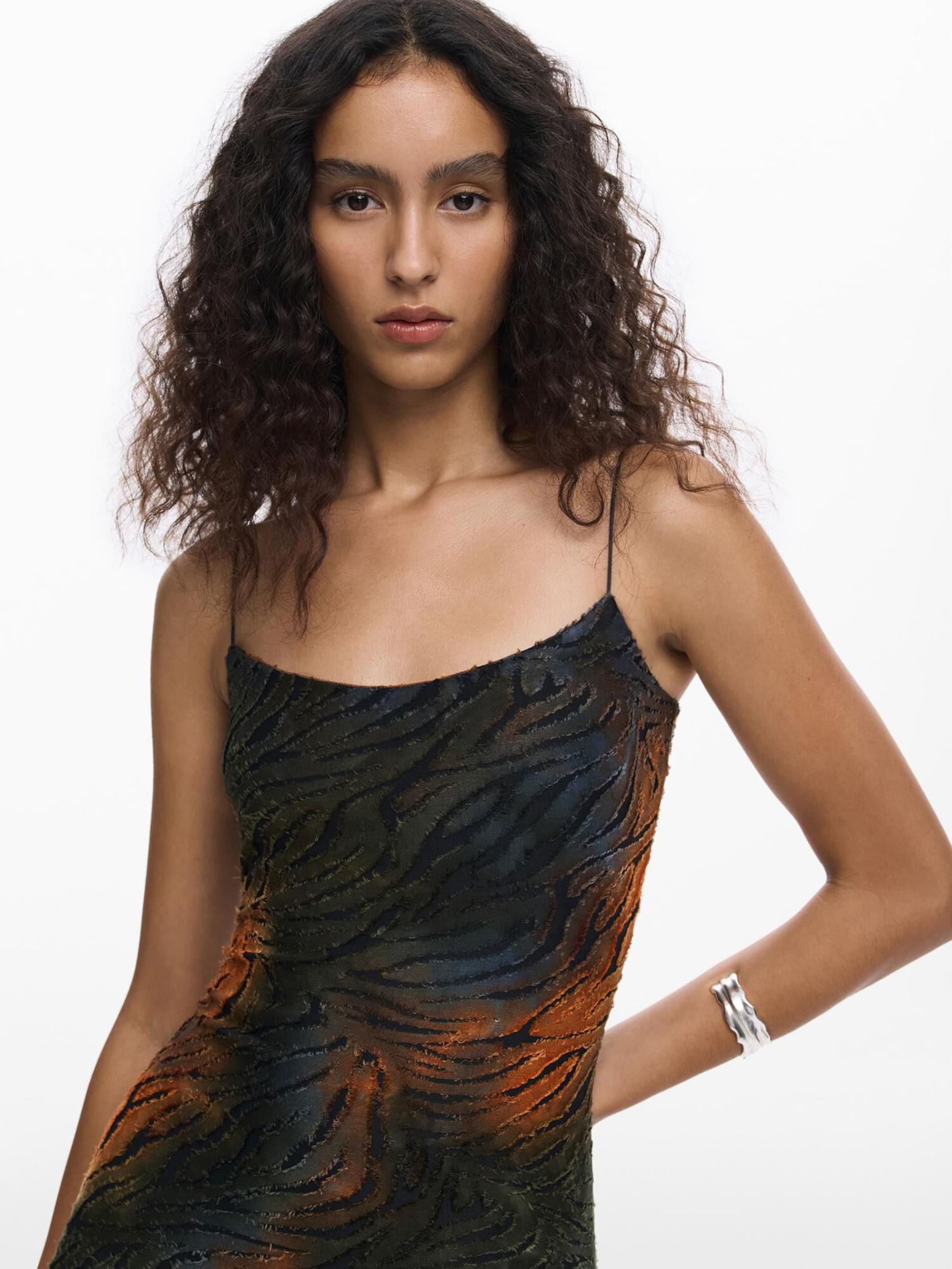 Desigual Kleit öösinine / tumeoranž / must