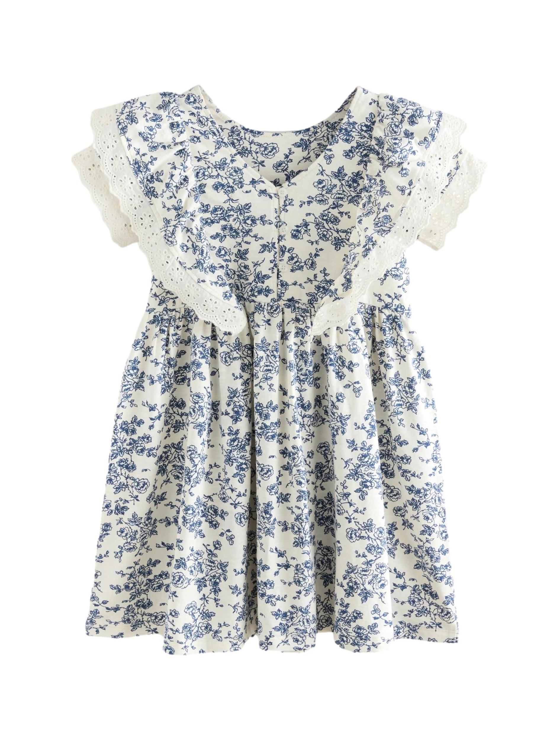 LAURA ASHLEY Kleit kreem / tumesinine