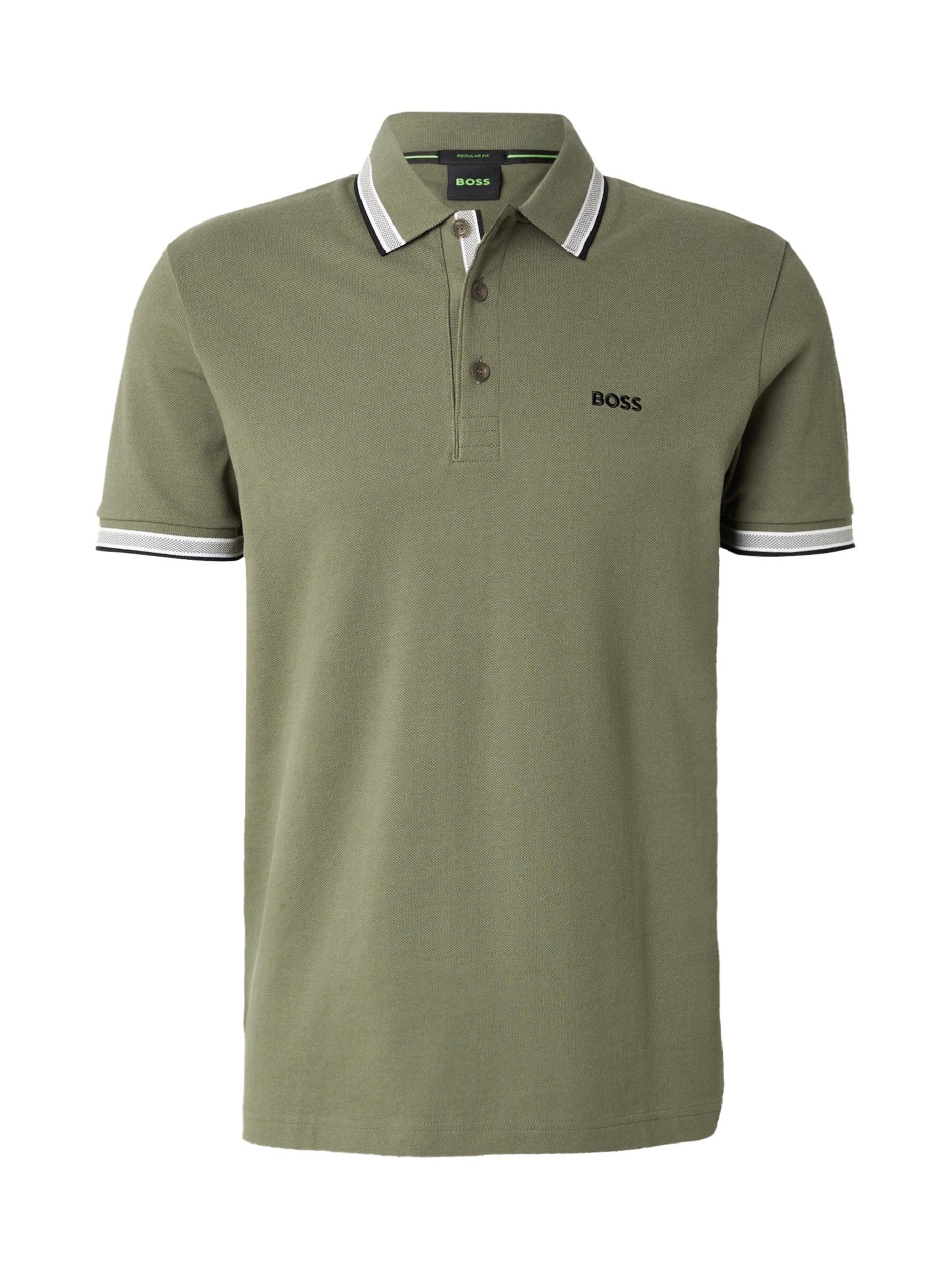 BOSS Särk 'Paddy' khaki / must / valge