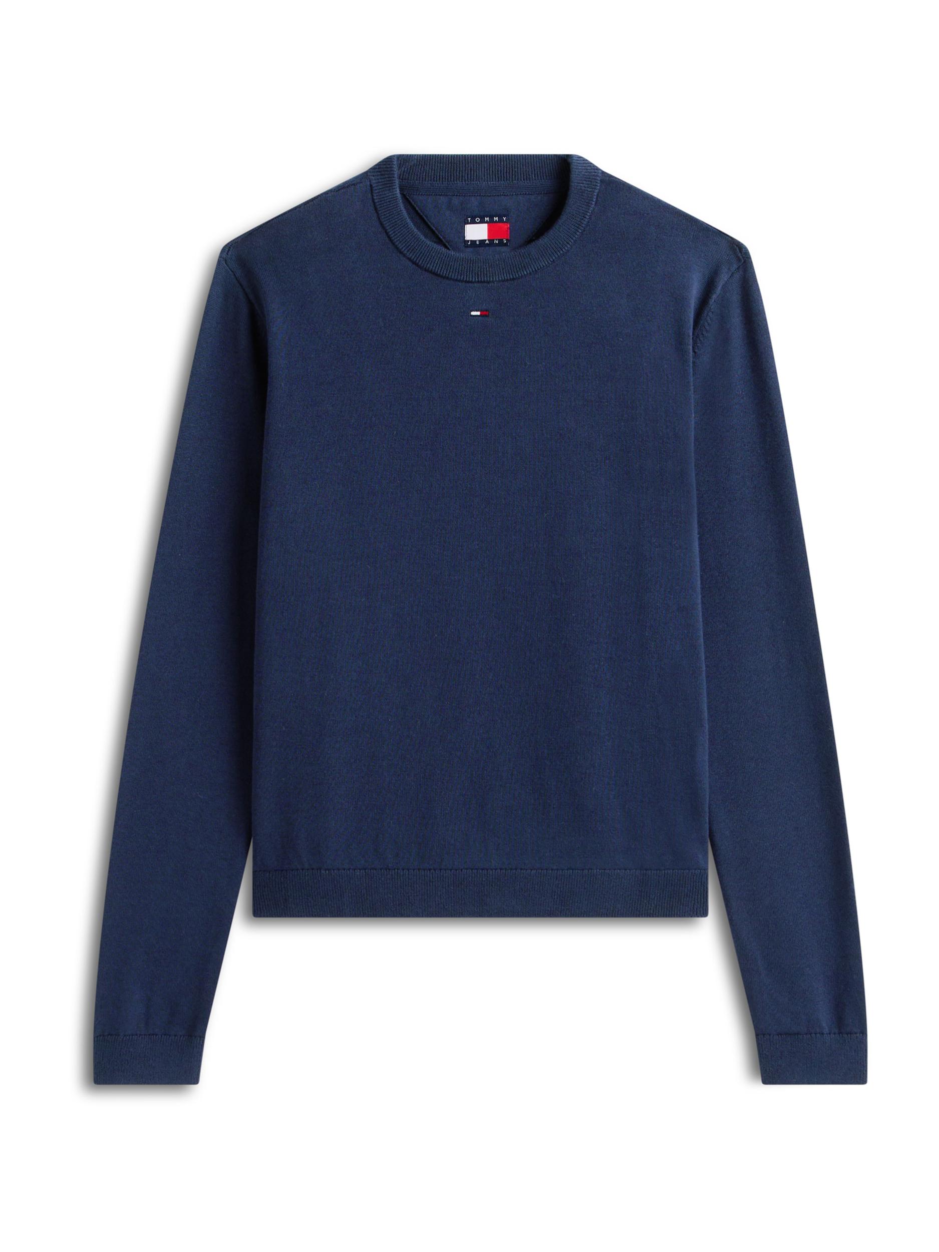 Tommy Jeans Kampsun 'Essential' meresinine / punane / valge