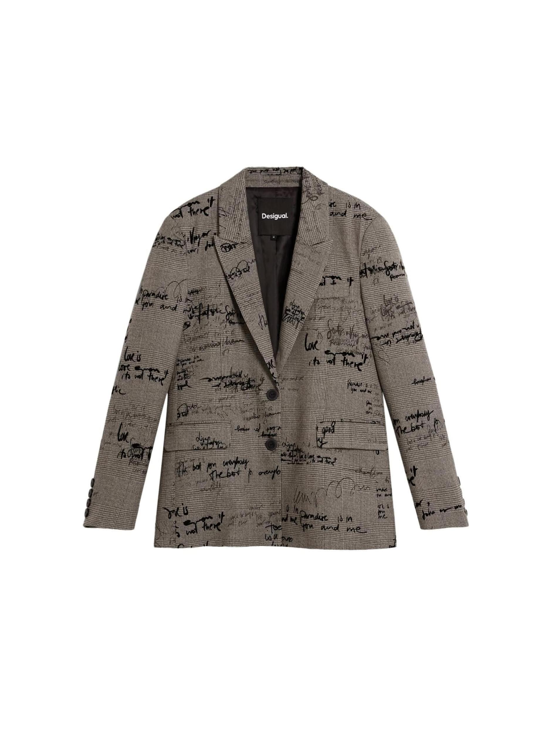 Desigual Bleiser pruunikashall / antratsiit / must