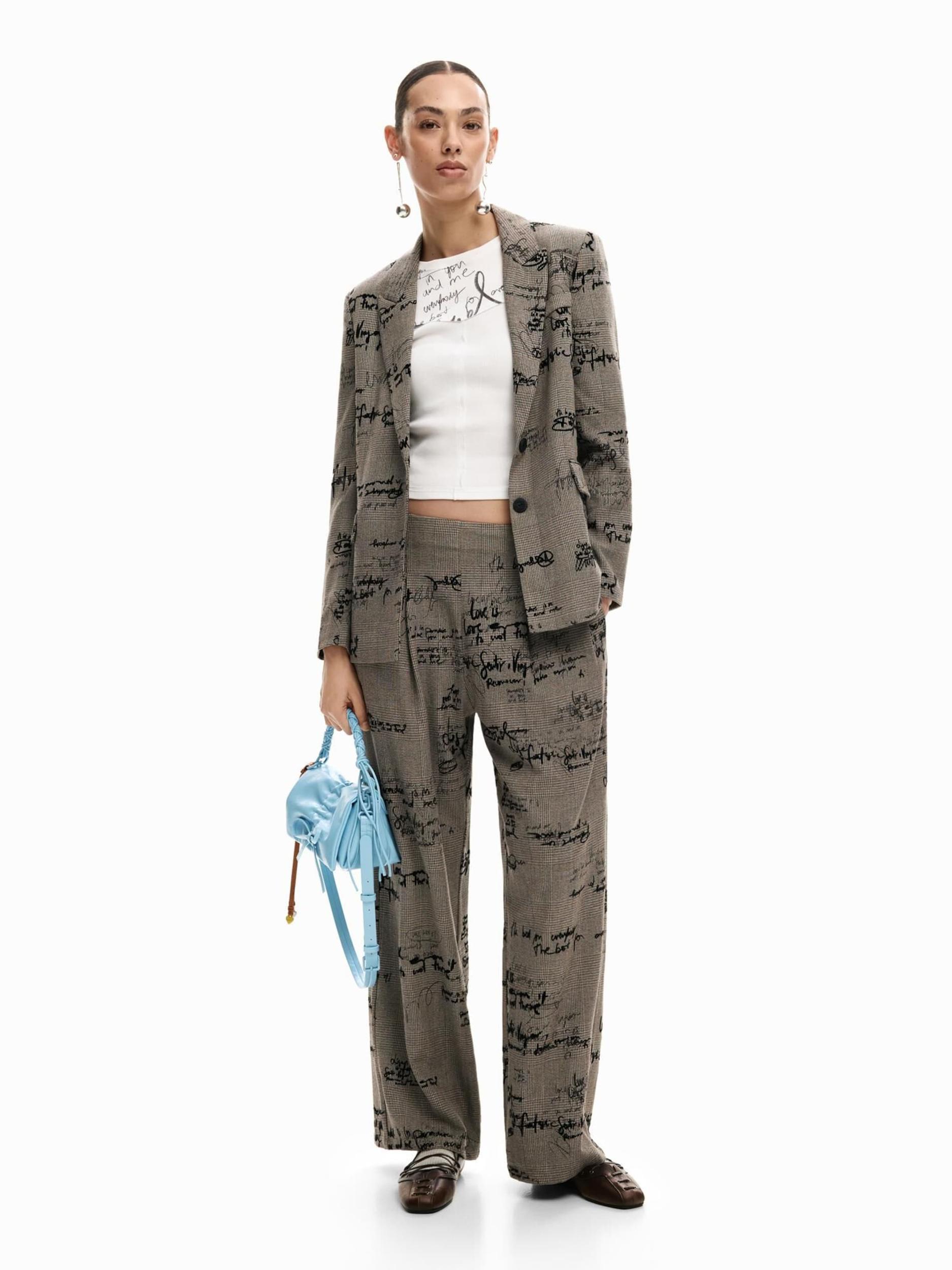 Desigual Bleiser pruunikashall / antratsiit / must