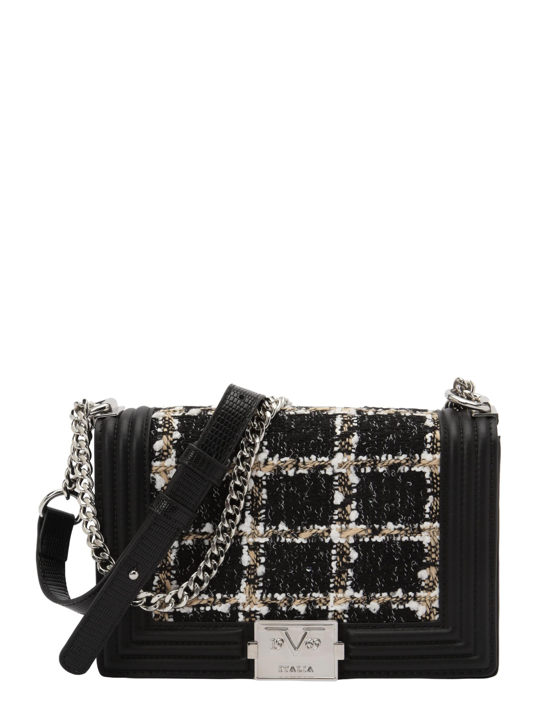 19V69 ITALIA Õlakott 'Mila' must / valge