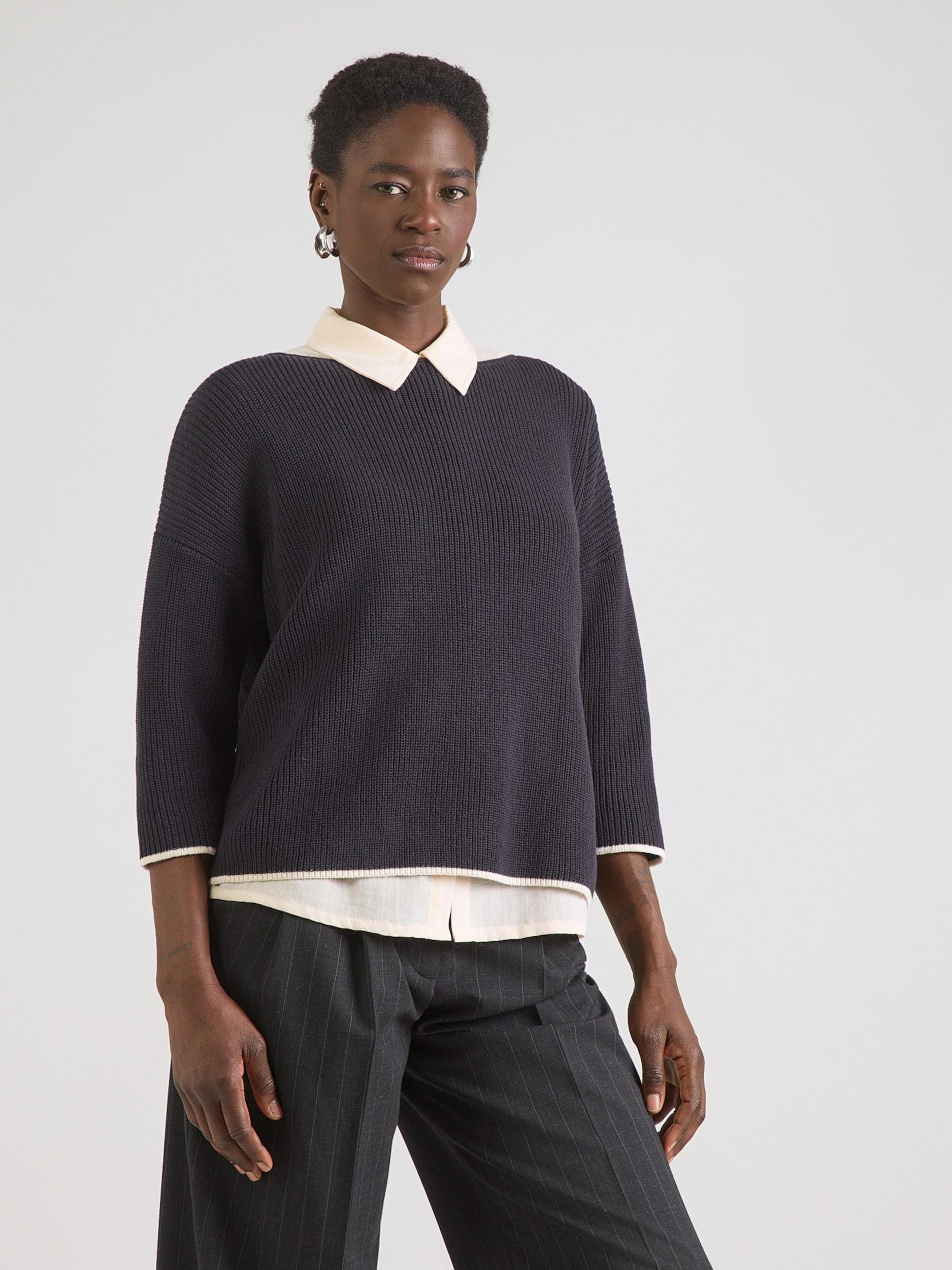 COMMA Kampsun meresinine / valge