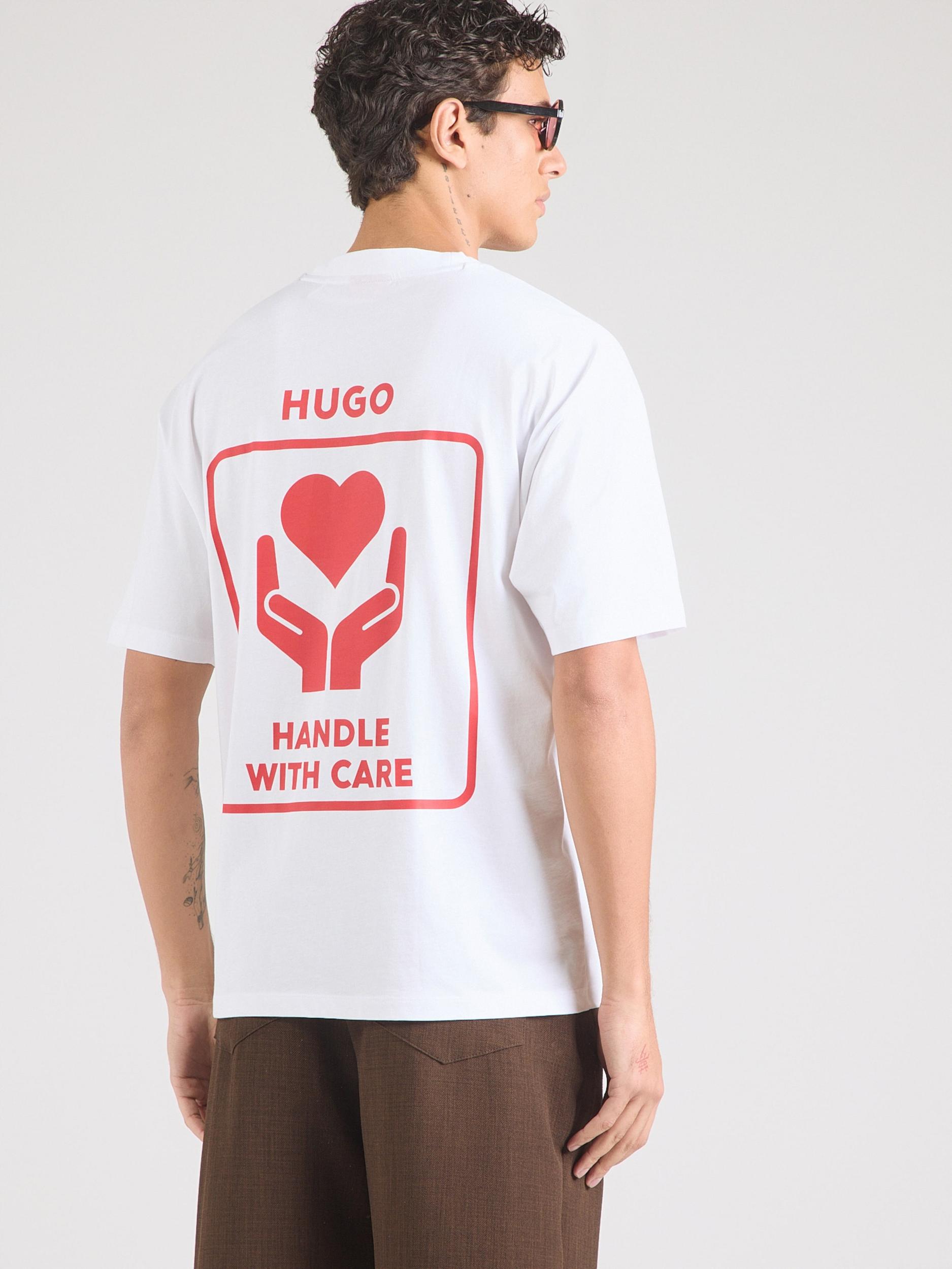 HUGO Särk 'Dewdam' punane / valge