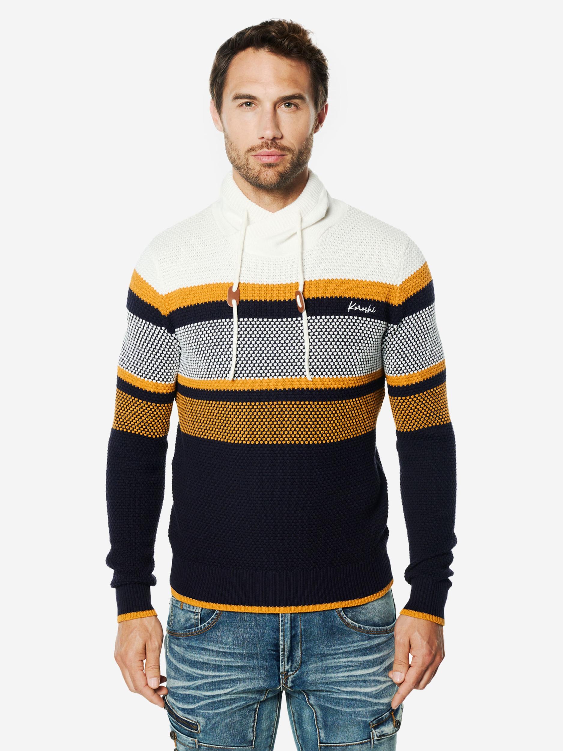 KOROSHI Kampsun mariinsinine / oranž / valkjas