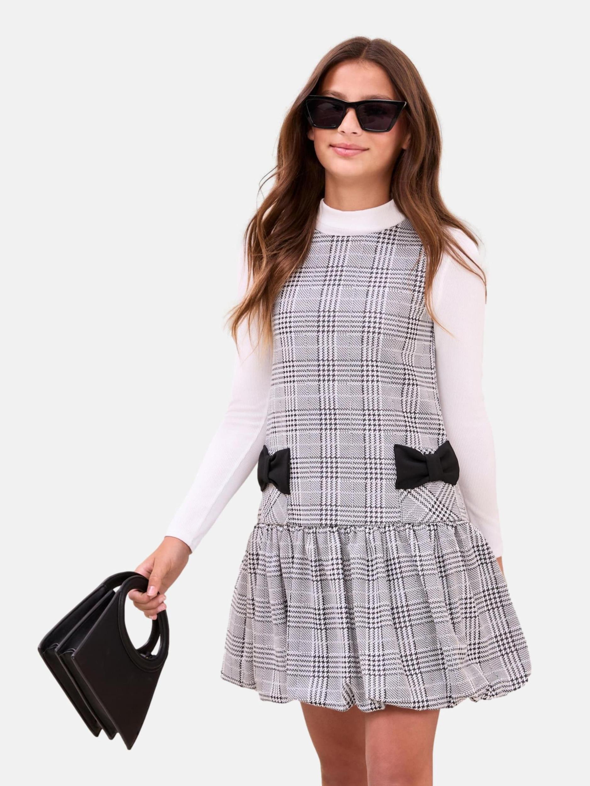 Lipsy Kleit antratsiit / must / valge