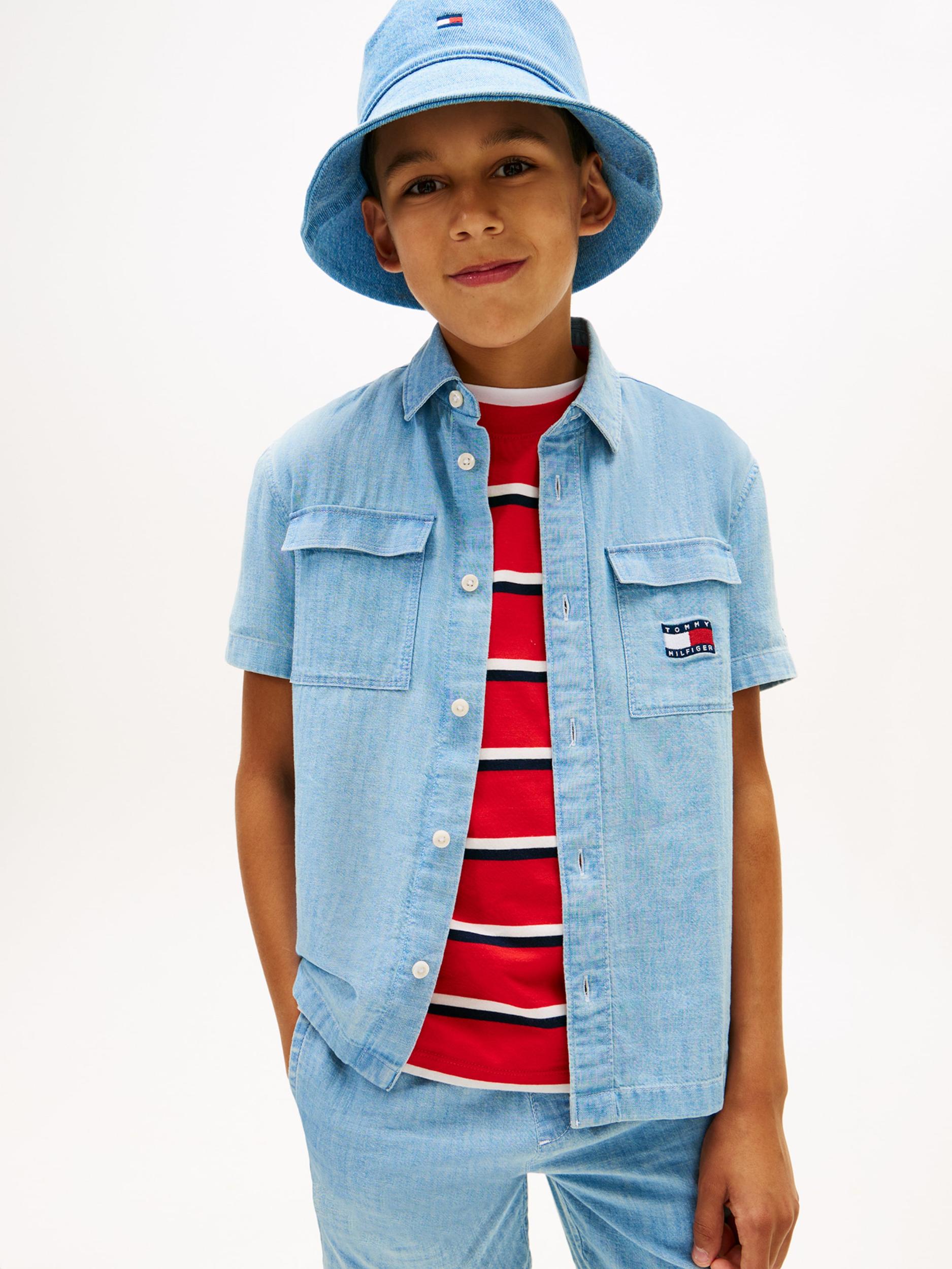 TOMMY HILFIGER Triiksärk meresinine / sinine teksariie / punane / valge
