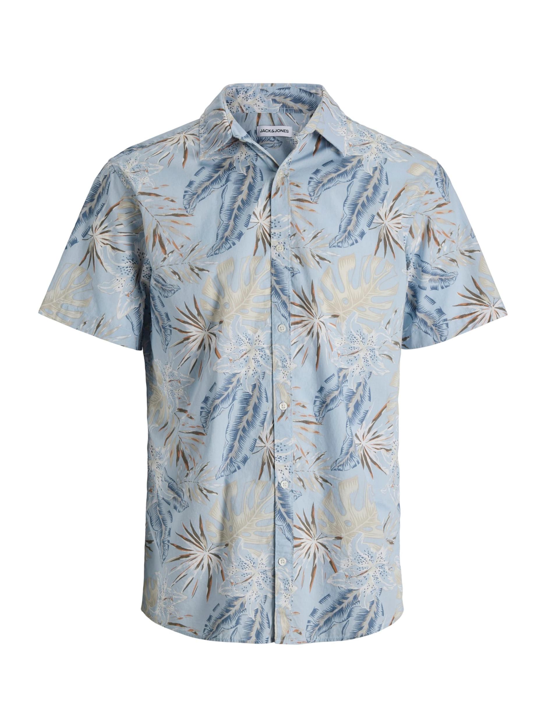 JACK & JONES Triiksärk 'JJHonolulu' beež / mariinsinine / taevasinine / pruun