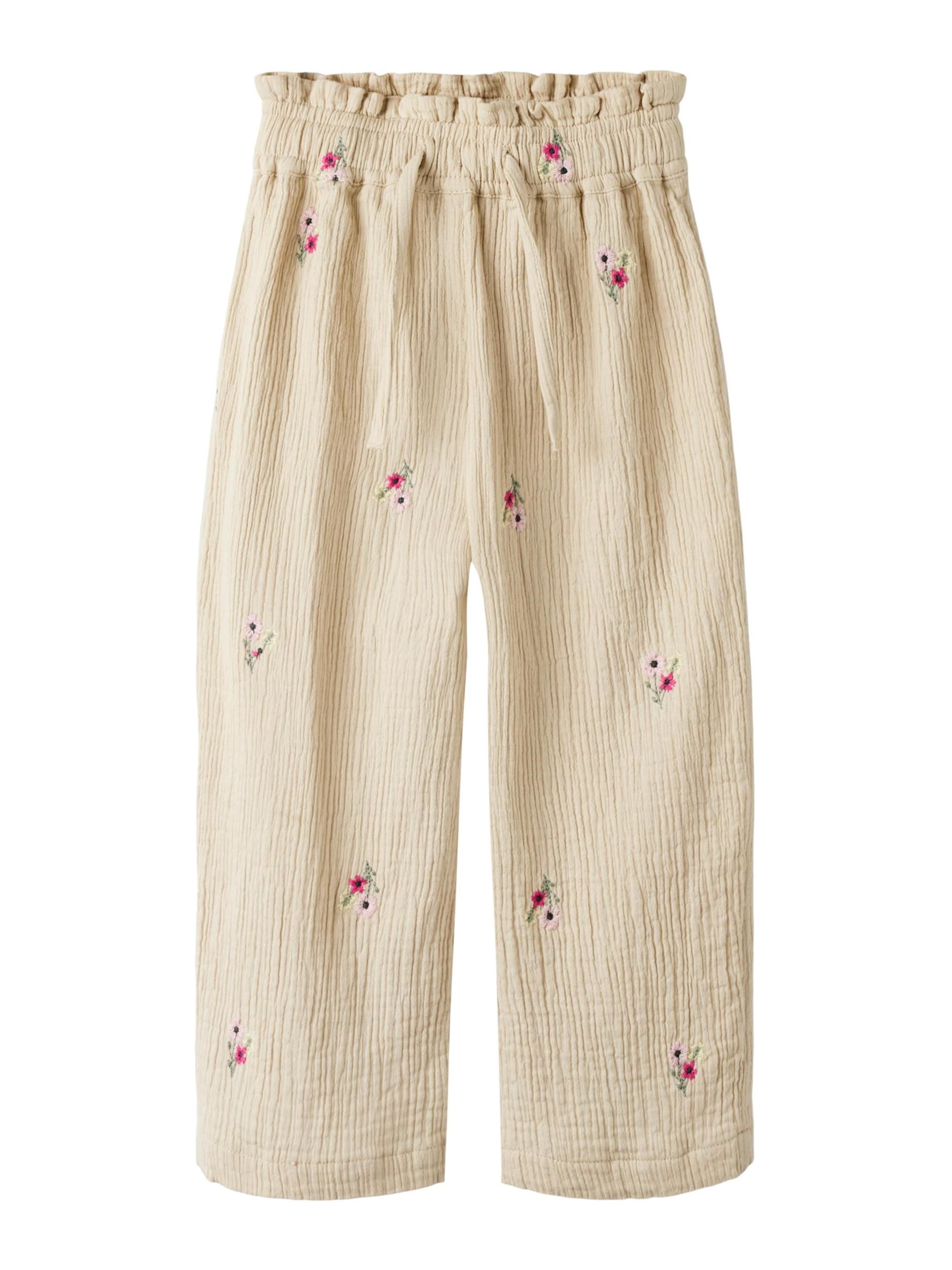NAME IT Püksid 'NMFDUNIANA' beež / khaki / fuksia / roosa