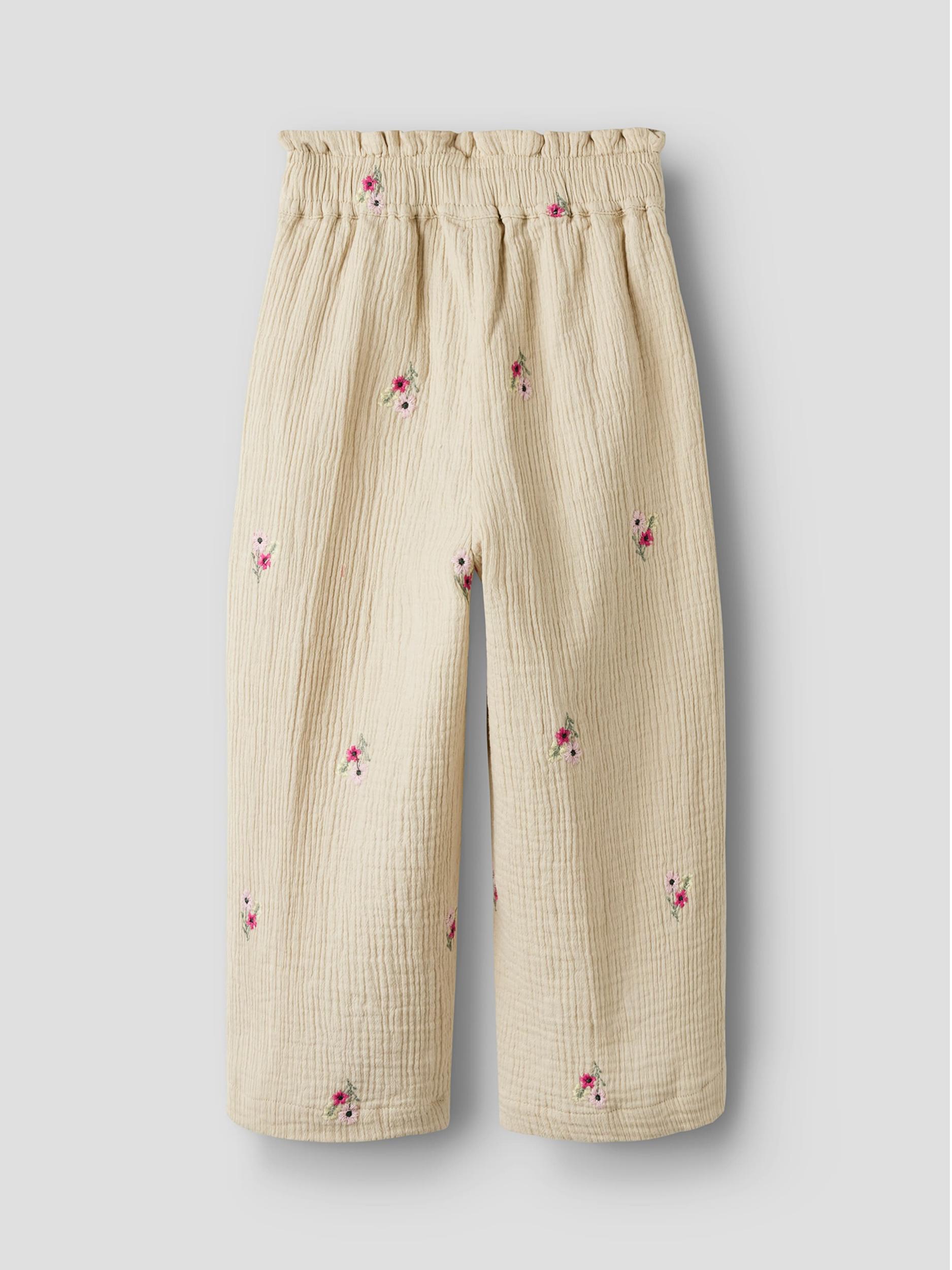 NAME IT Püksid 'NMFDUNIANA' beež / khaki / fuksia / roosa