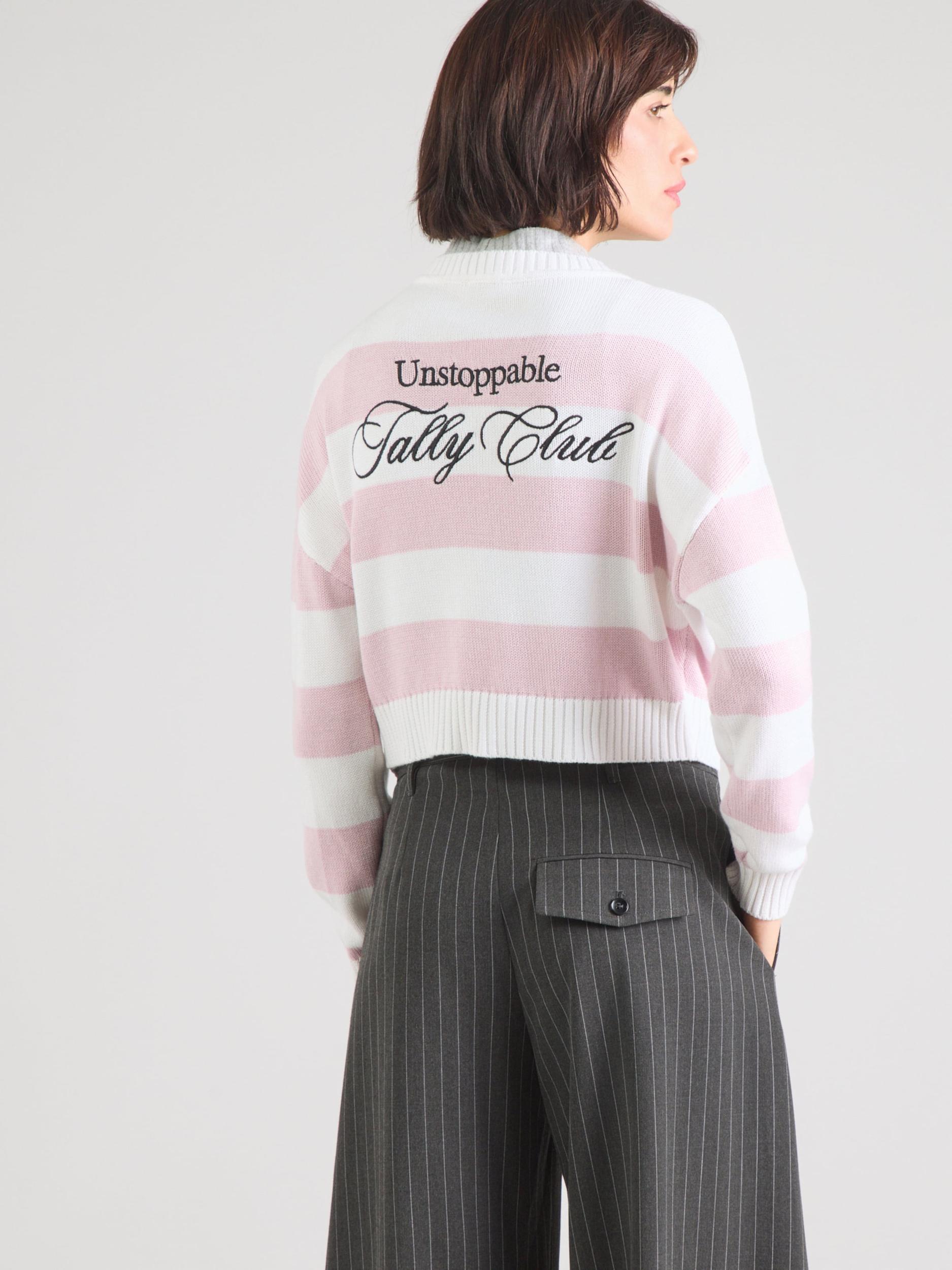 Tally Weijl Kampsun roosa / must / valge